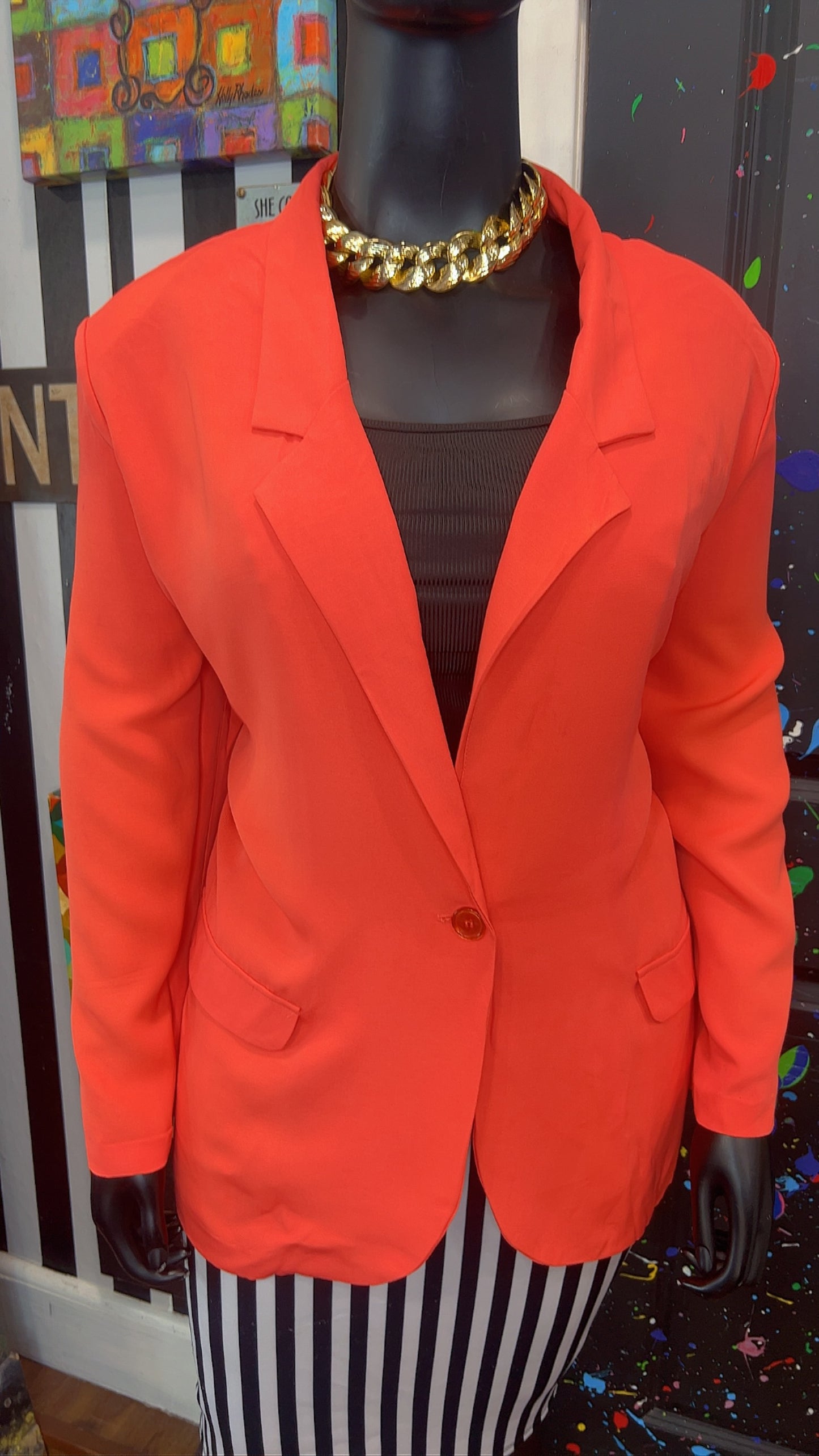 Vintage Salmon Colored Blazer (24)