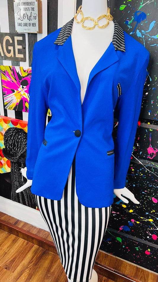 Vintage Blue Piano Blazer (14)