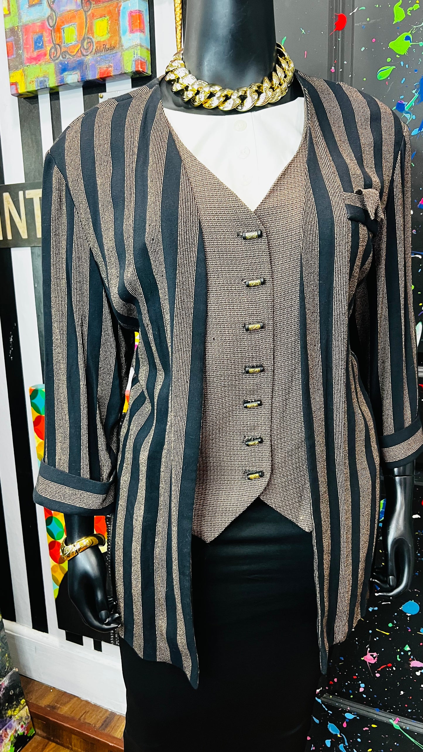 Vintage Blouse w/ Built in Vest (22W)
