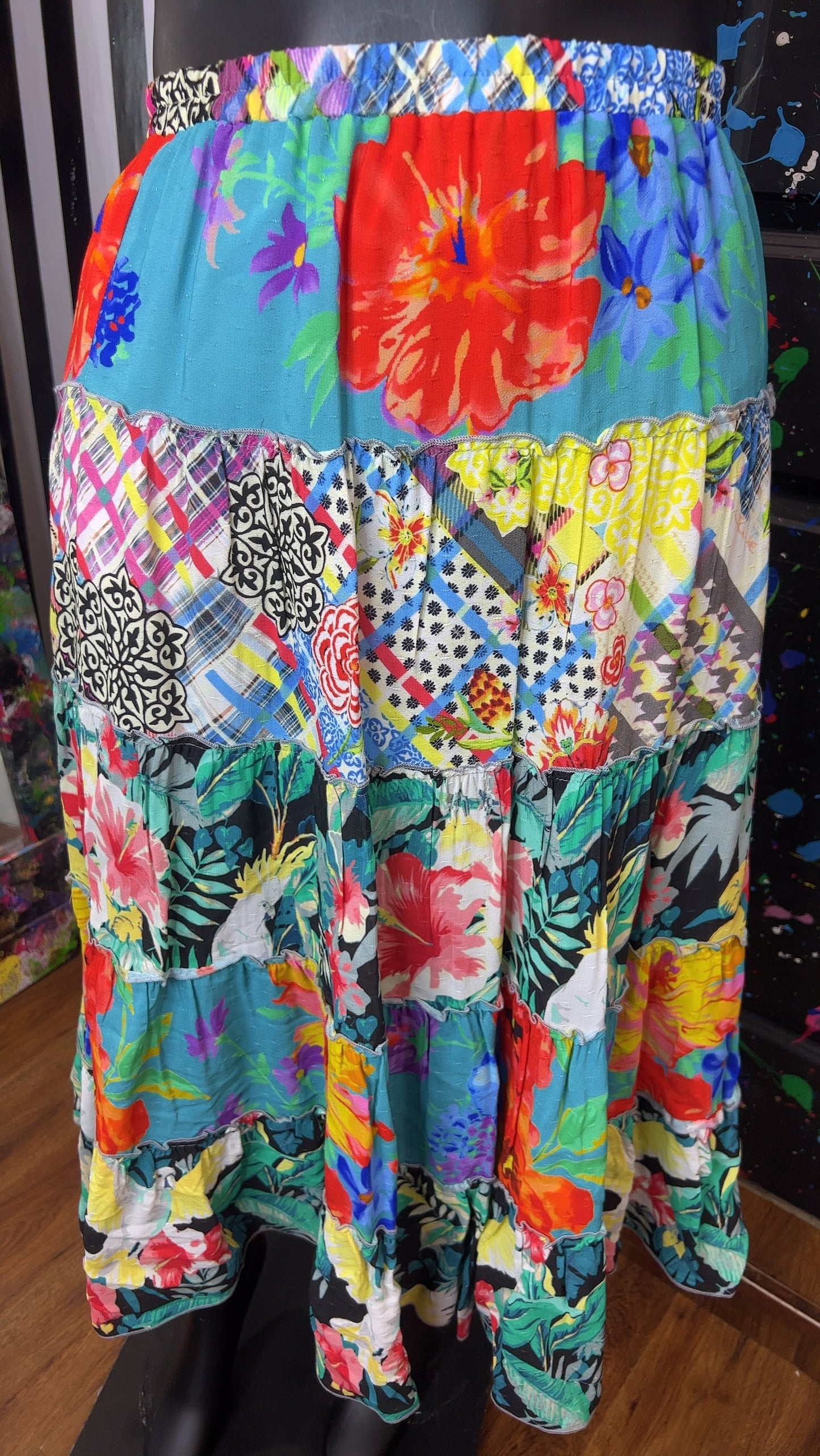 Abstract Patchwork Skirt (16)