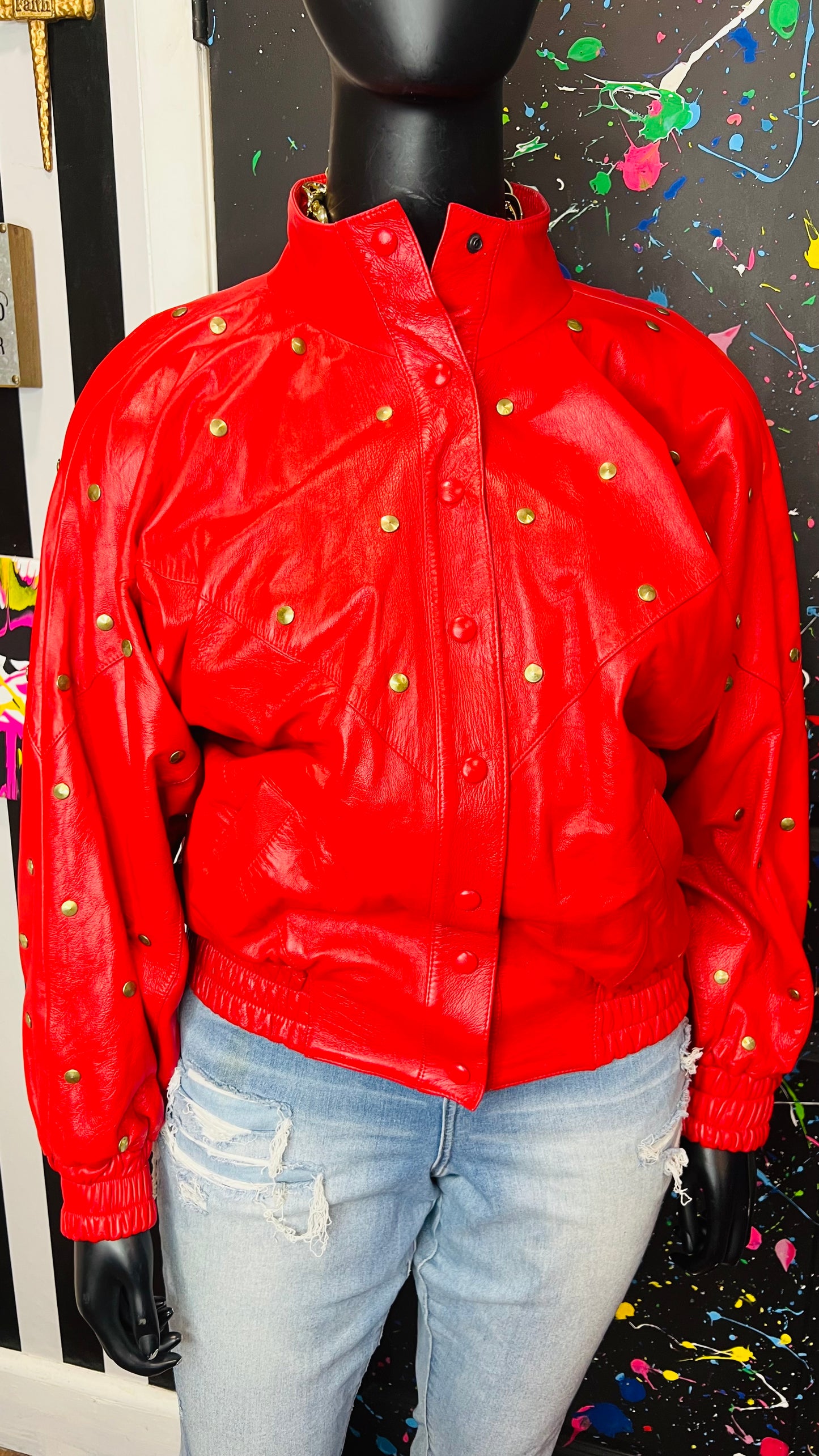 Vintage Lillie Rubin Studded Leather Jacket (14)