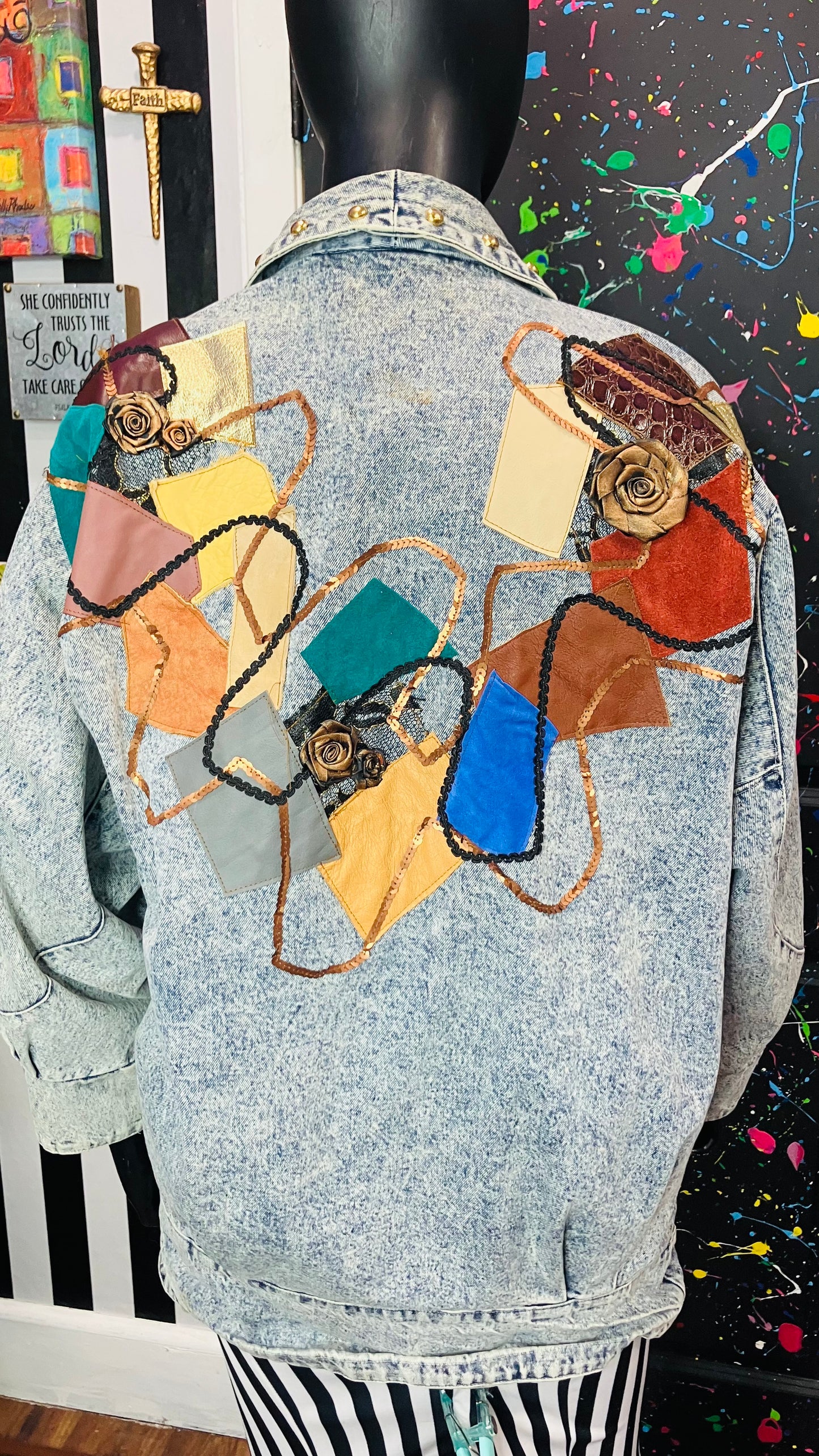 Vintage Studded Denim Coat (20)