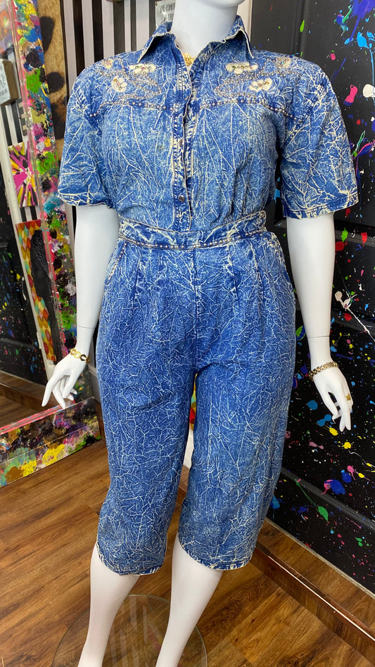 Vintage Stone Wash Denim Gaucho Set (18)