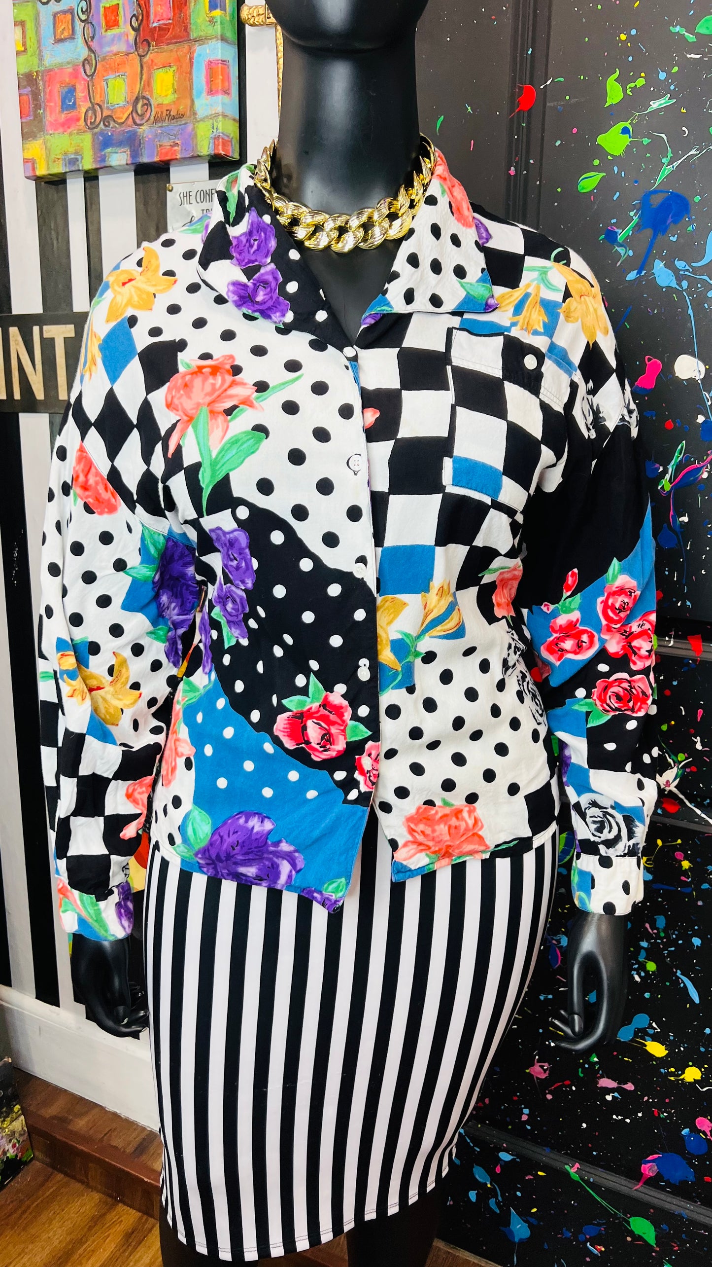 Vintage Abstract 80’s/90’s Blouse (16)