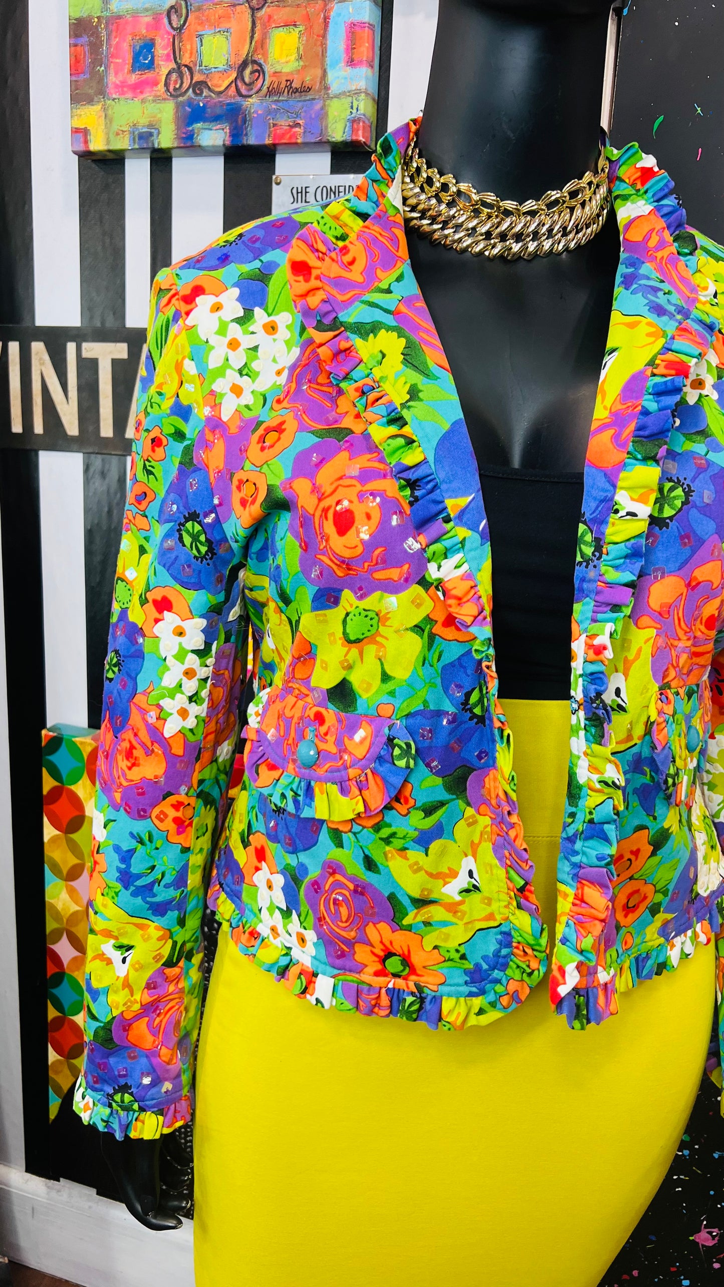 Vintage Sequin Floral Jacket (14)