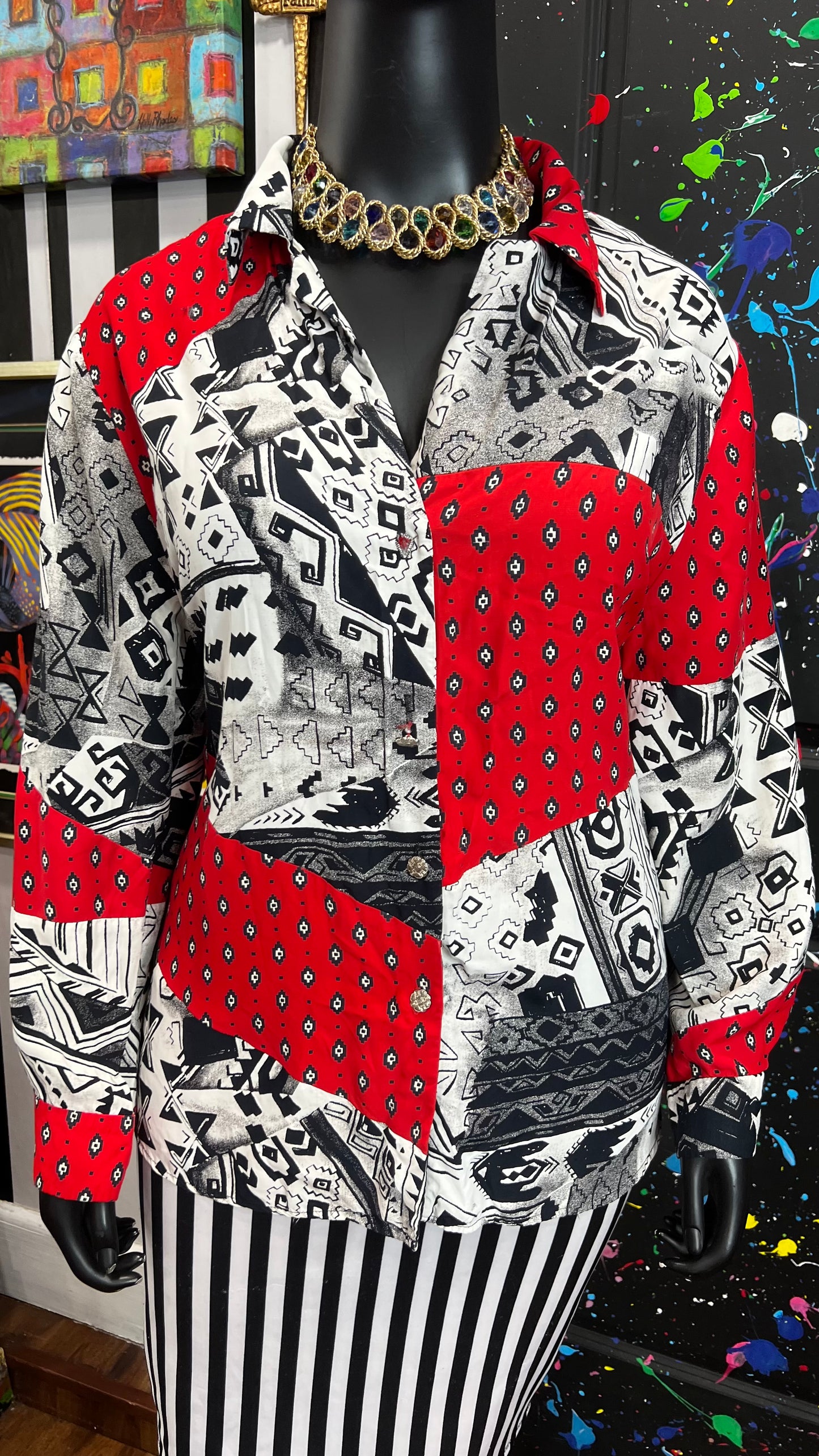 Vintage A.C Sport Rayon Blouse (20)
