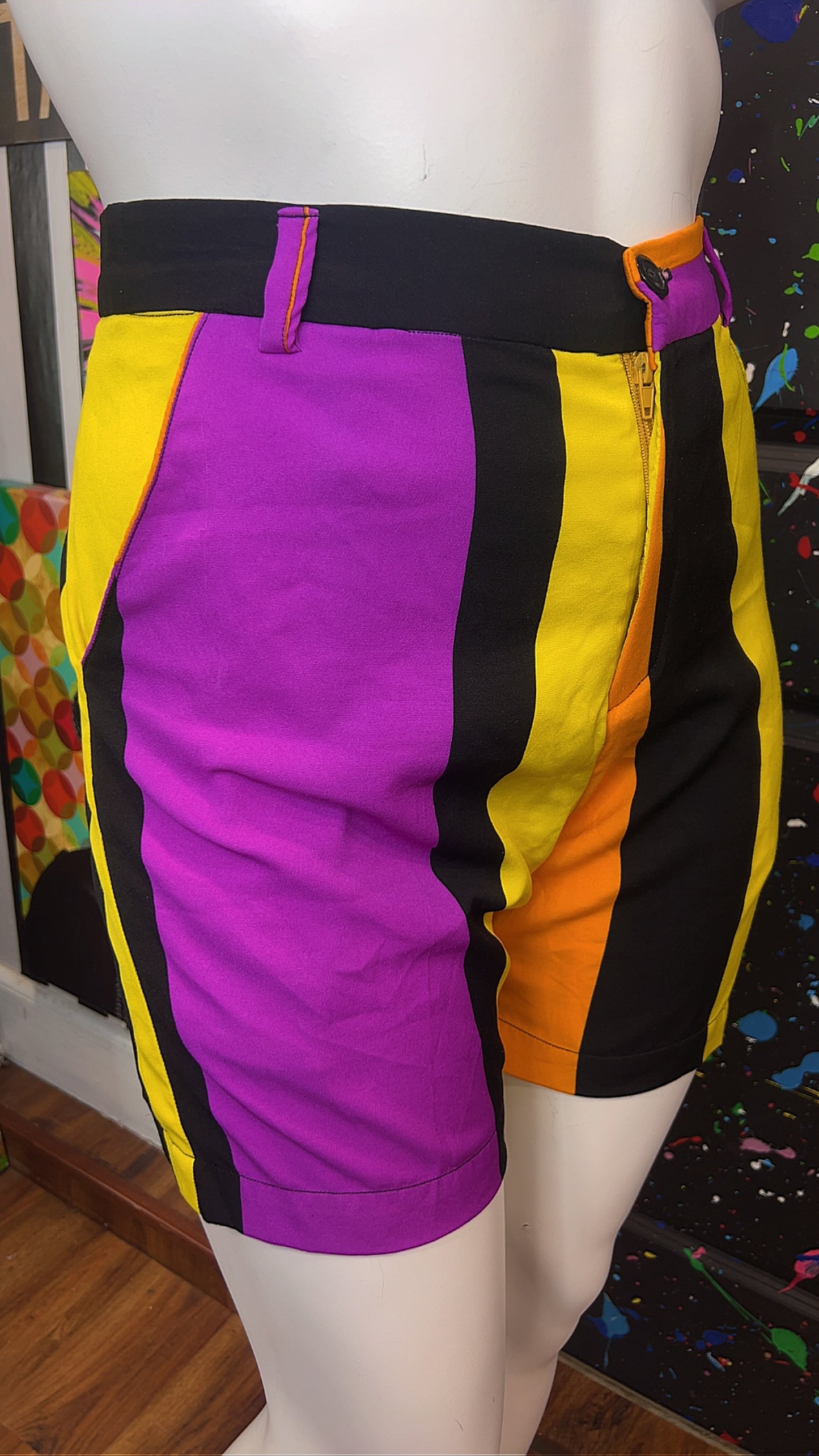 Striped Color Block Shorts (14)