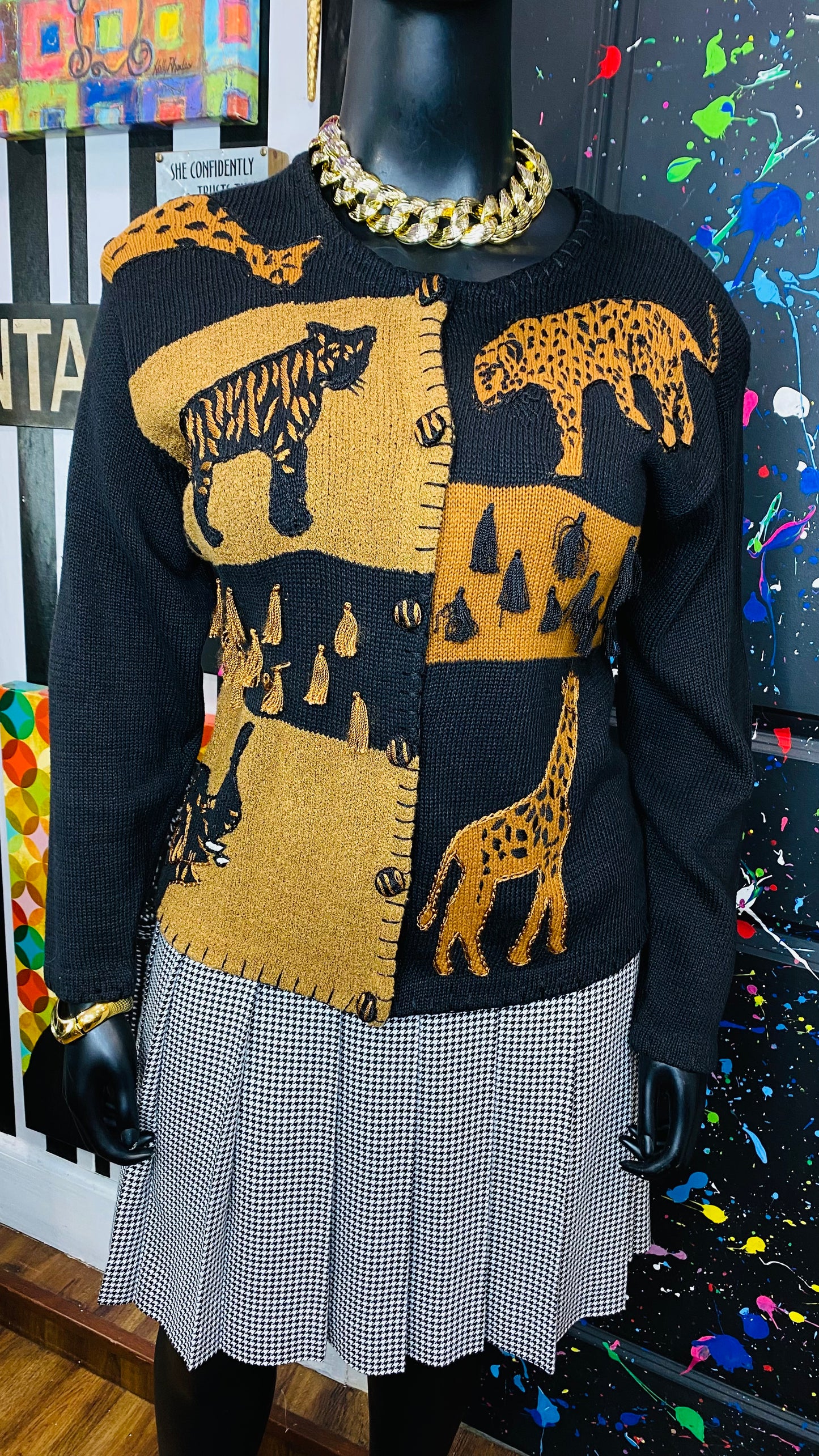 Vintage Safari Button Down Sweater (14/16)