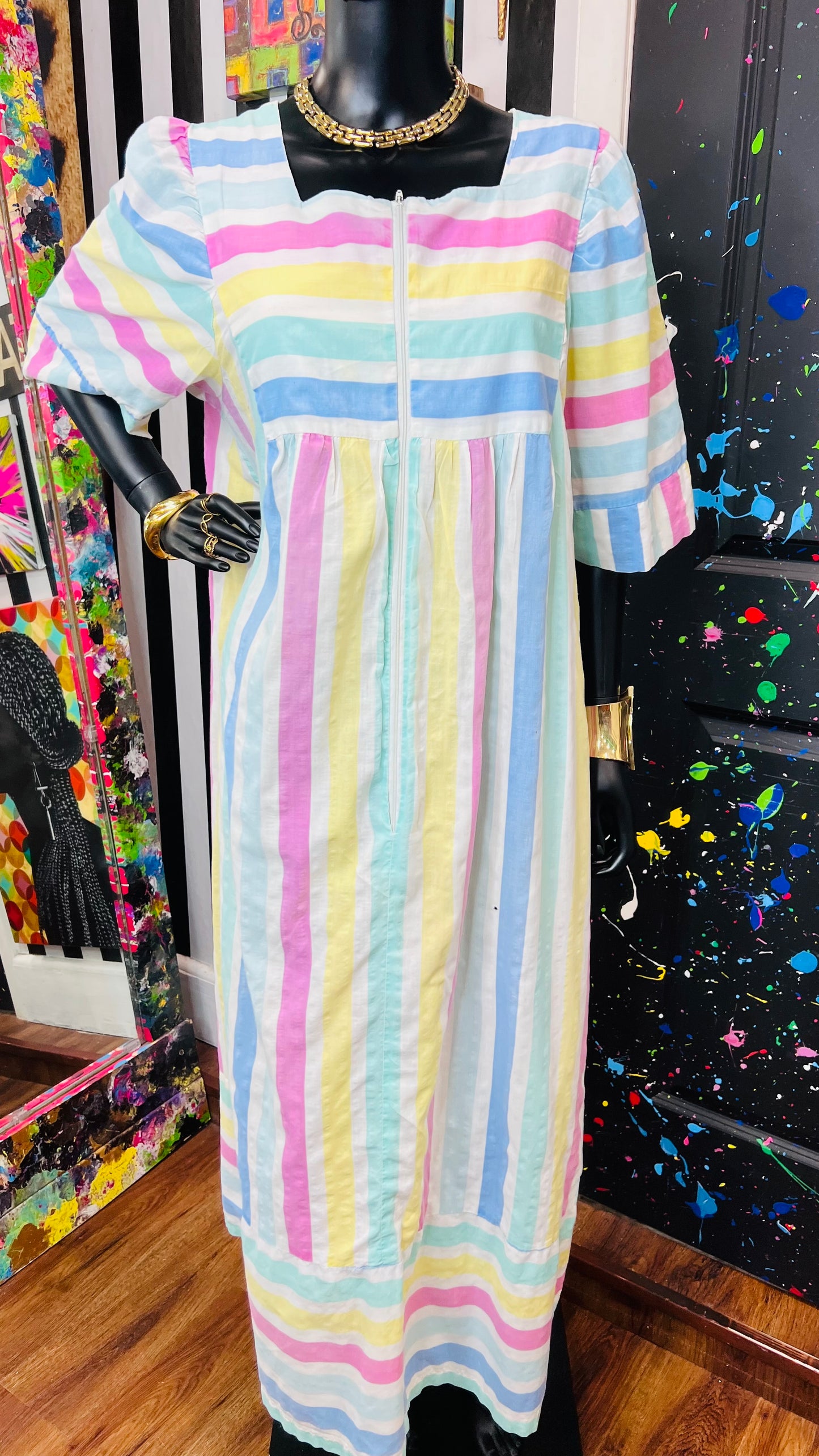 Vintage Striped Night Gown (16)