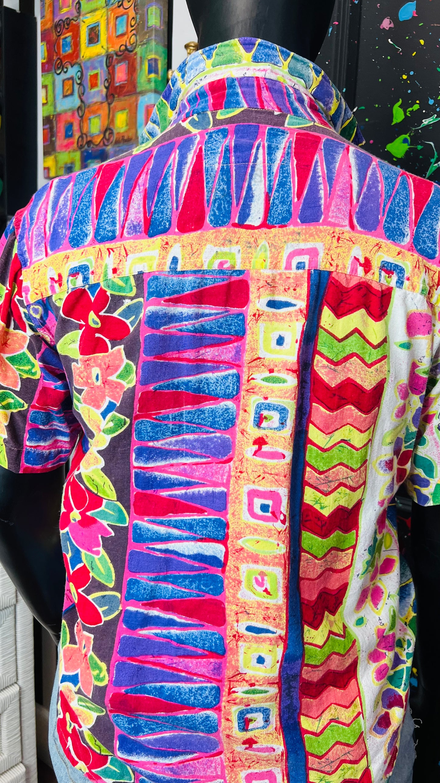 Vintage MixPrint Blouse (12)