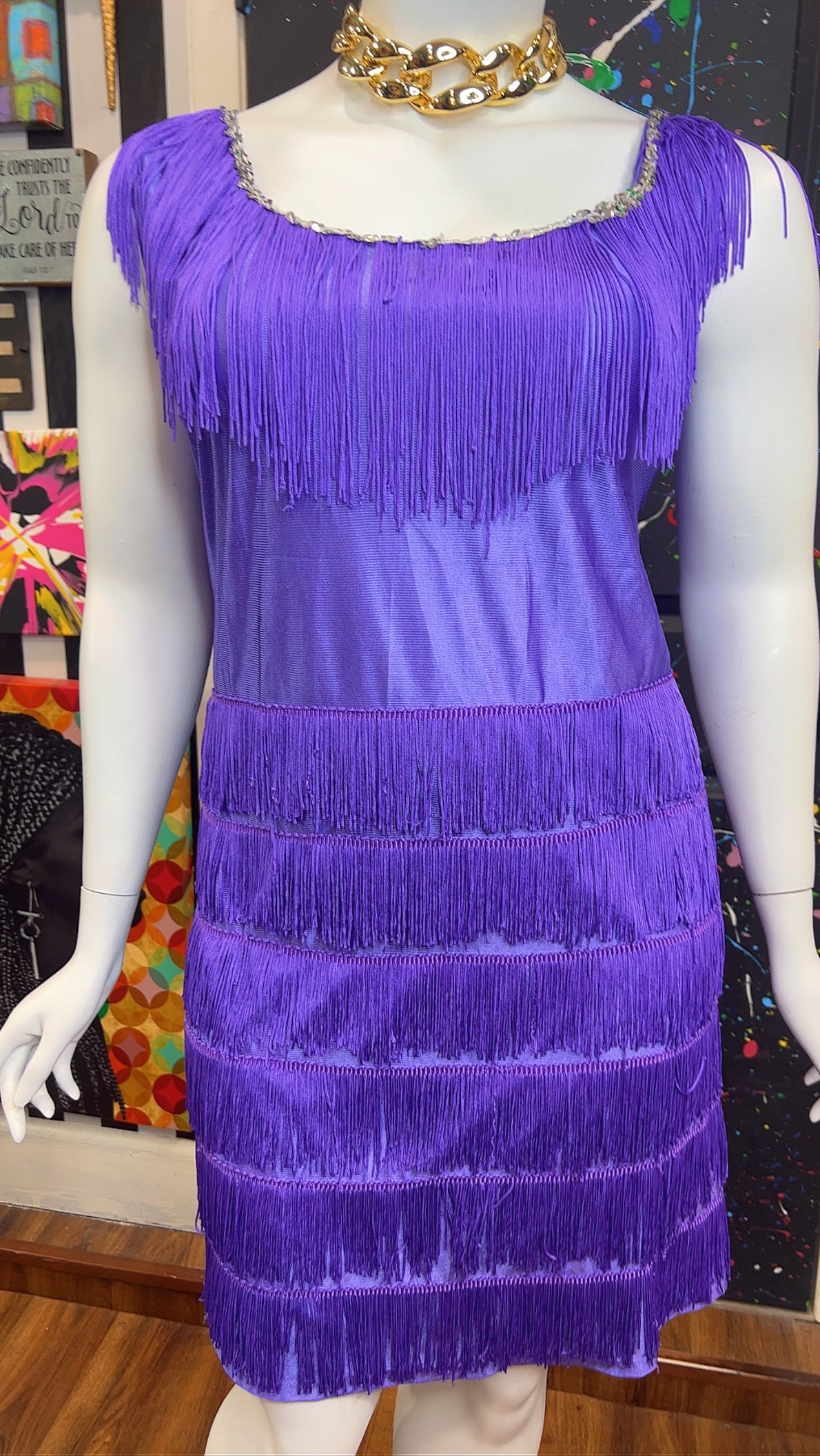 Purple Fringe Dress (24)