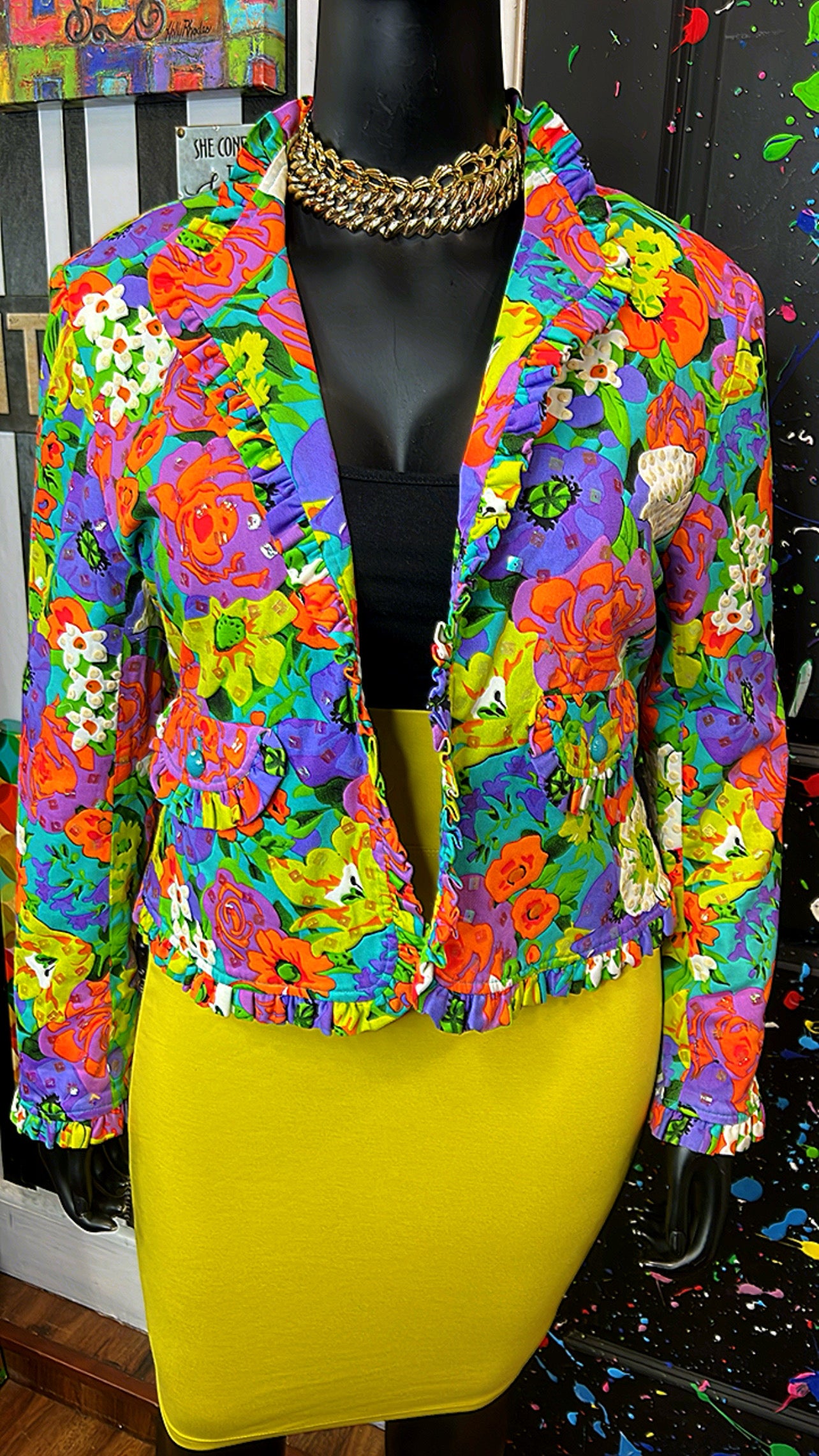 Vintage Sequin Floral Jacket (14)