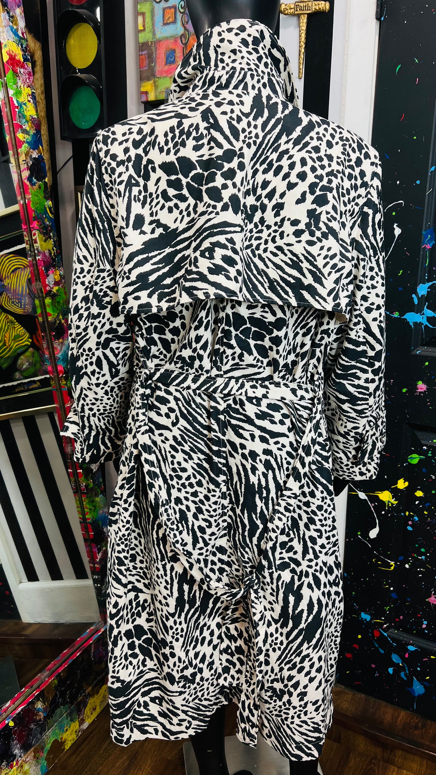 Animal Print Rain Trench Coat (20)