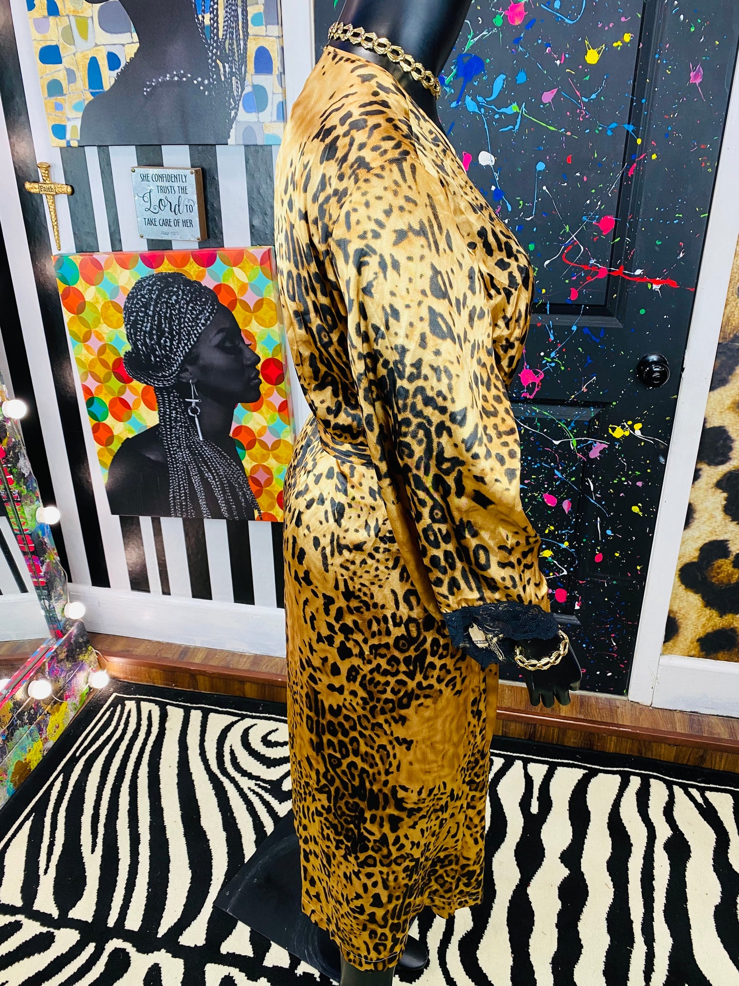 Vintage Cheetah Print Robe/Duster