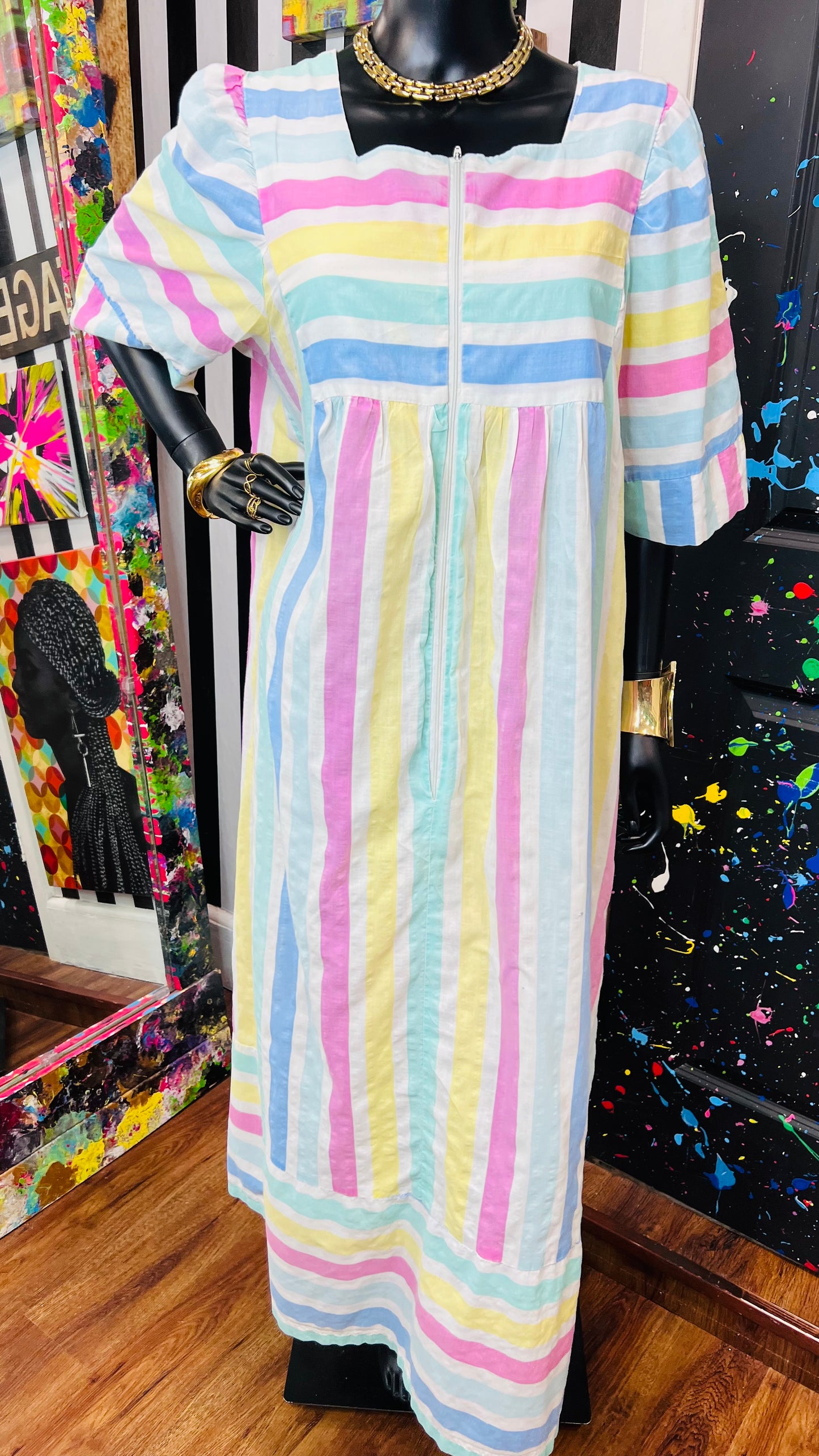Vintage Striped Night Gown (16)