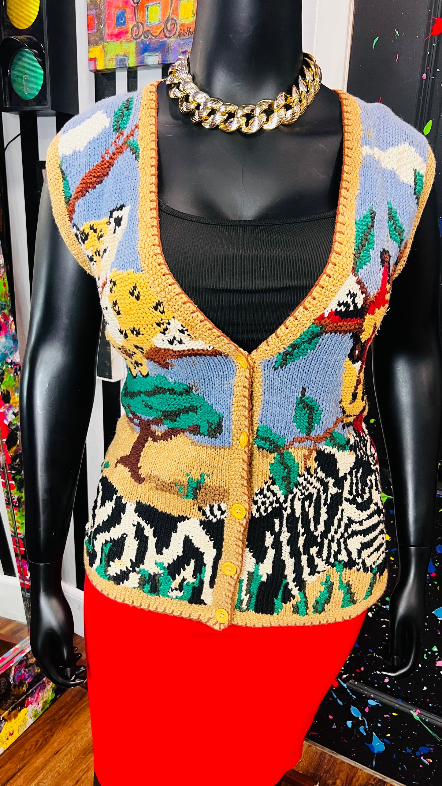 Vintage Safari Knit Vest (16)