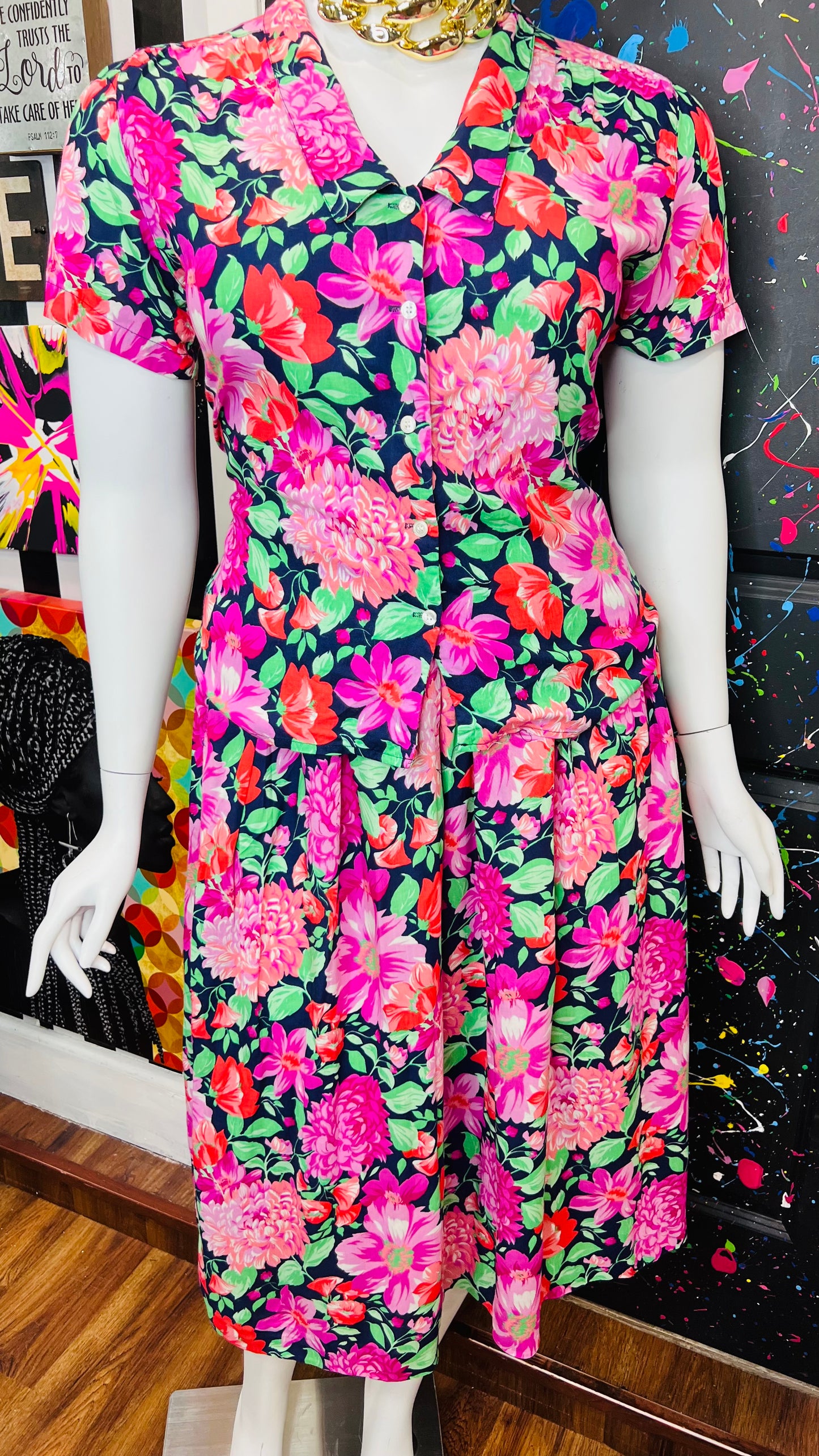 Vintage Floral Skirt Set (14)
