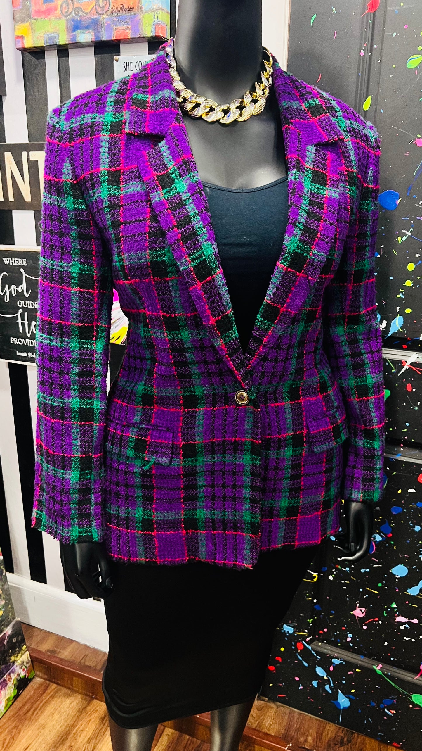 Vintage Plaid Blazer (16)