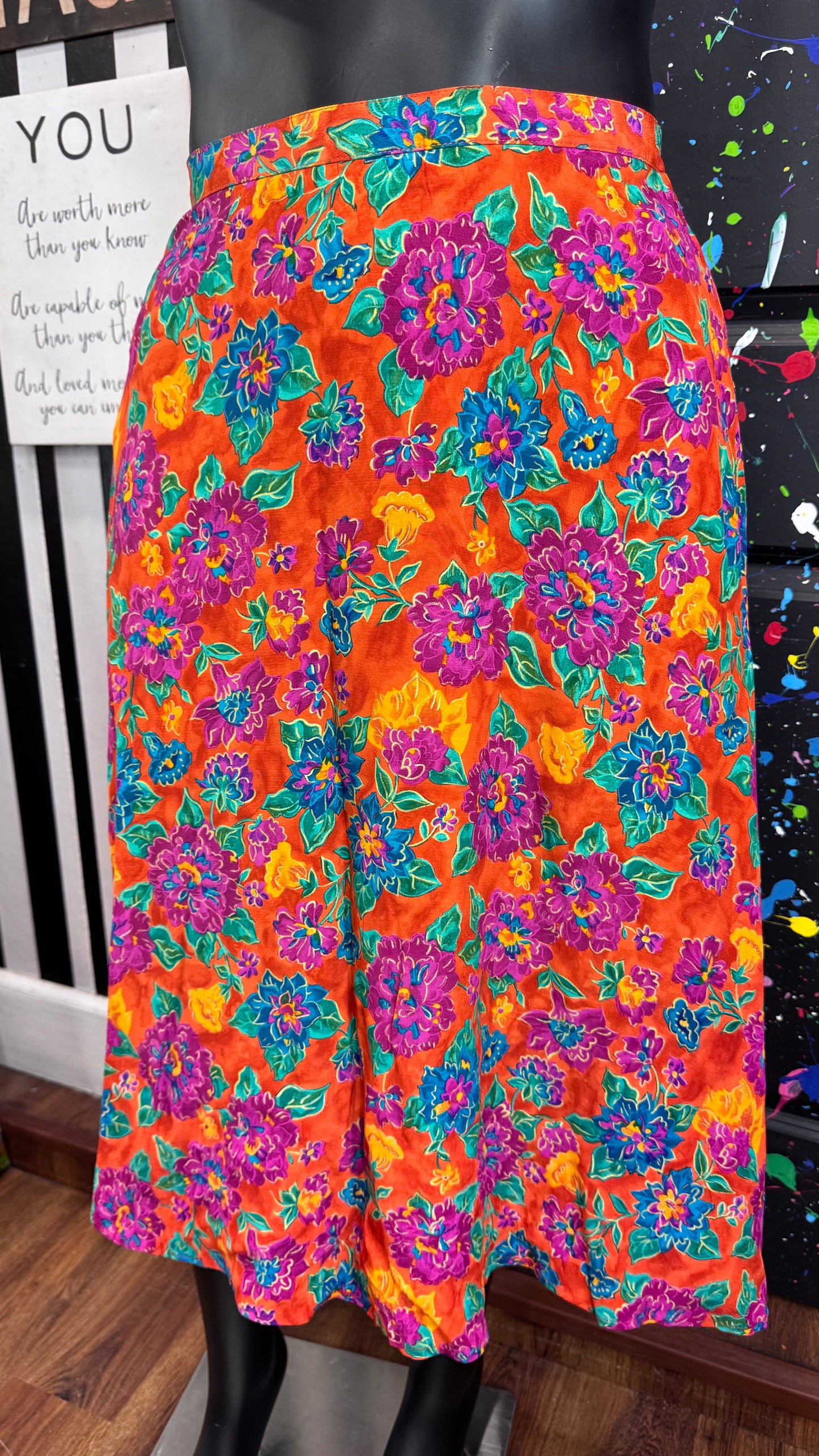 Vintage Rayon Carole Little Skirt (16)