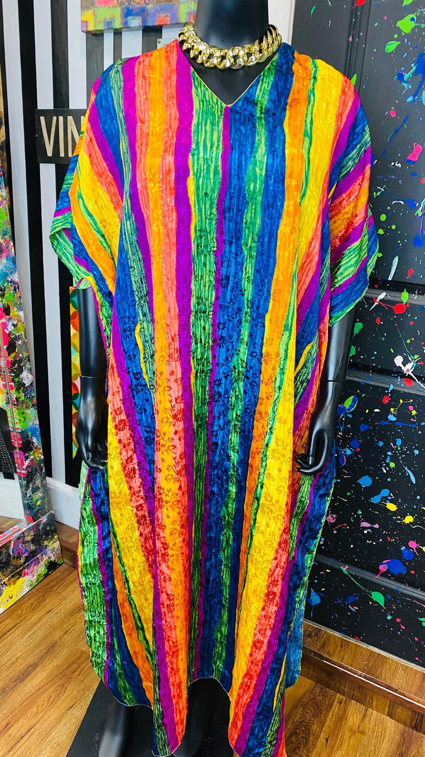 Vintage Rainbow Kaftan (OS)