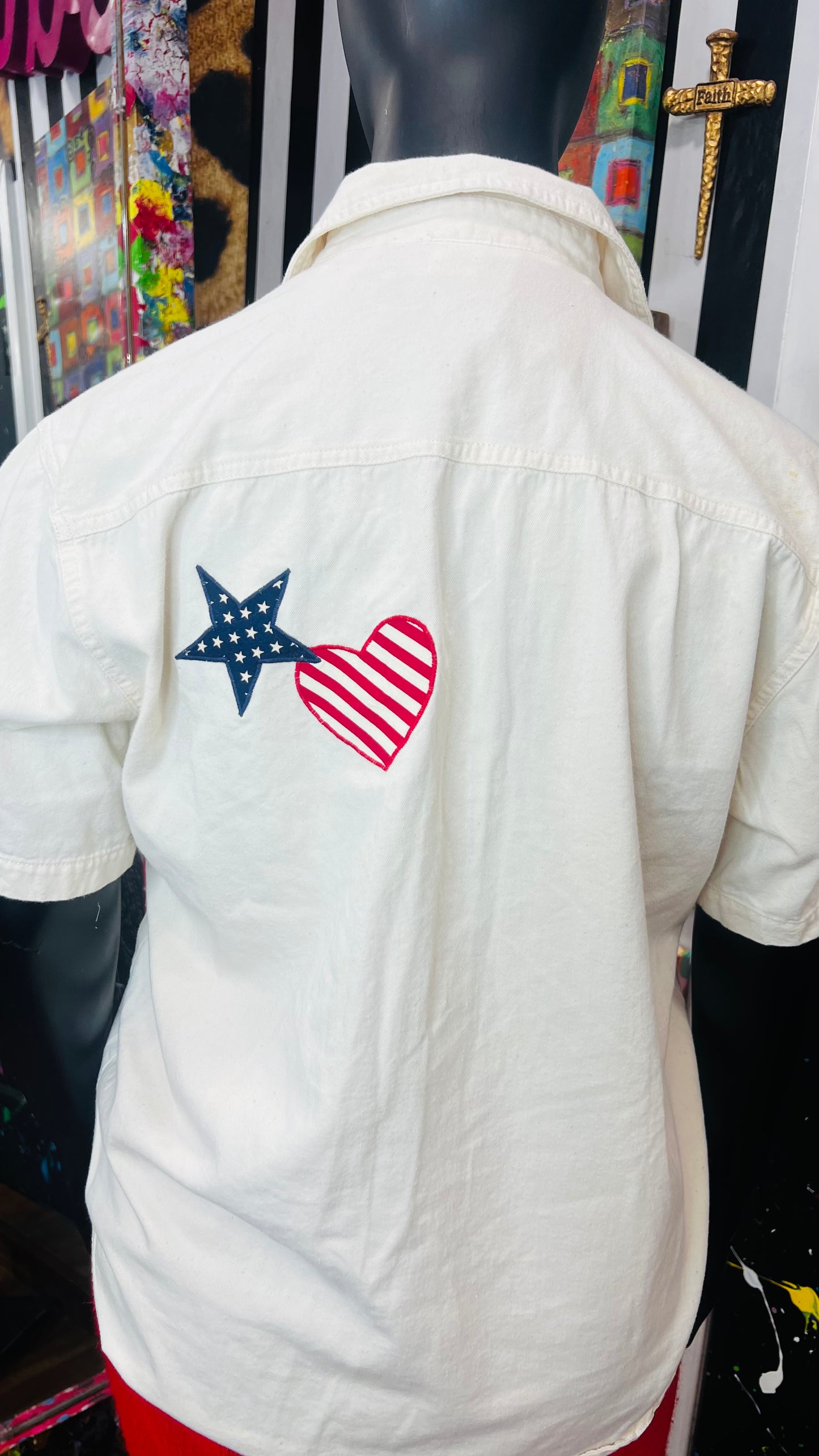 Vintage American Flag Blouse (16)