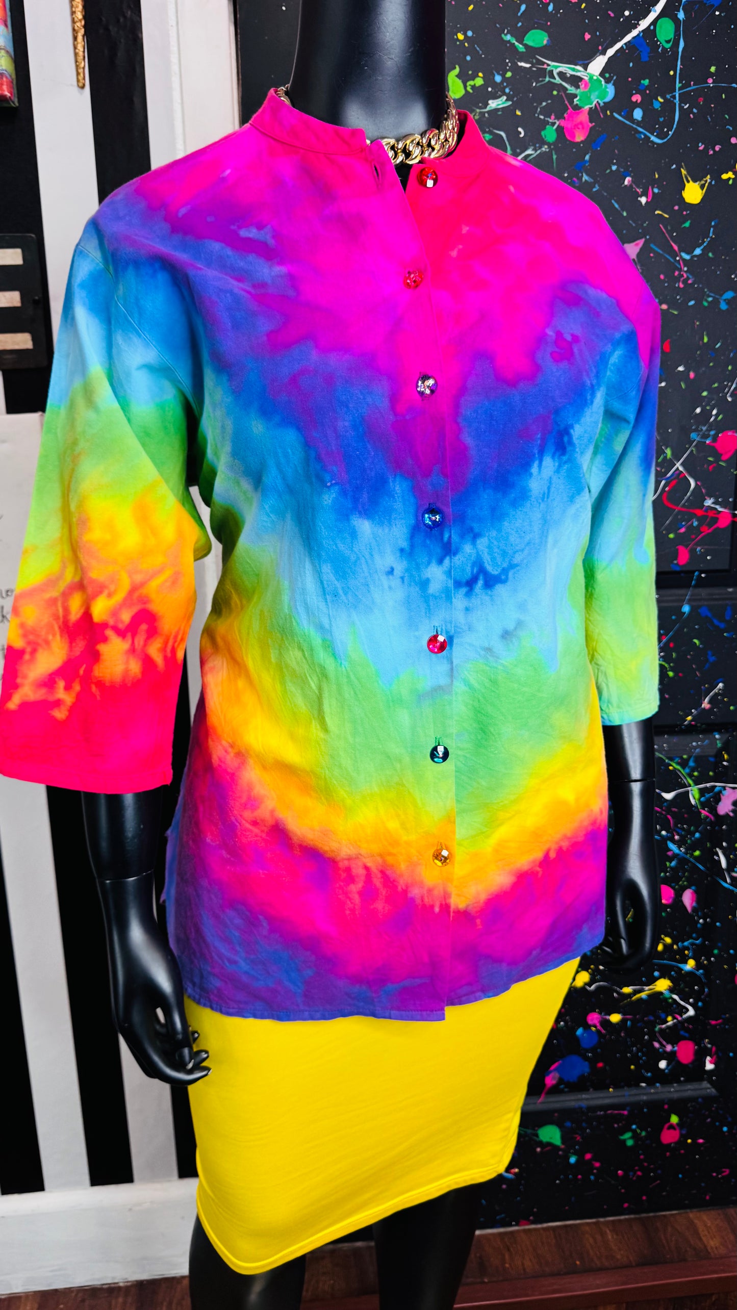 Vintage Gem Tie-dye Blouse (18)