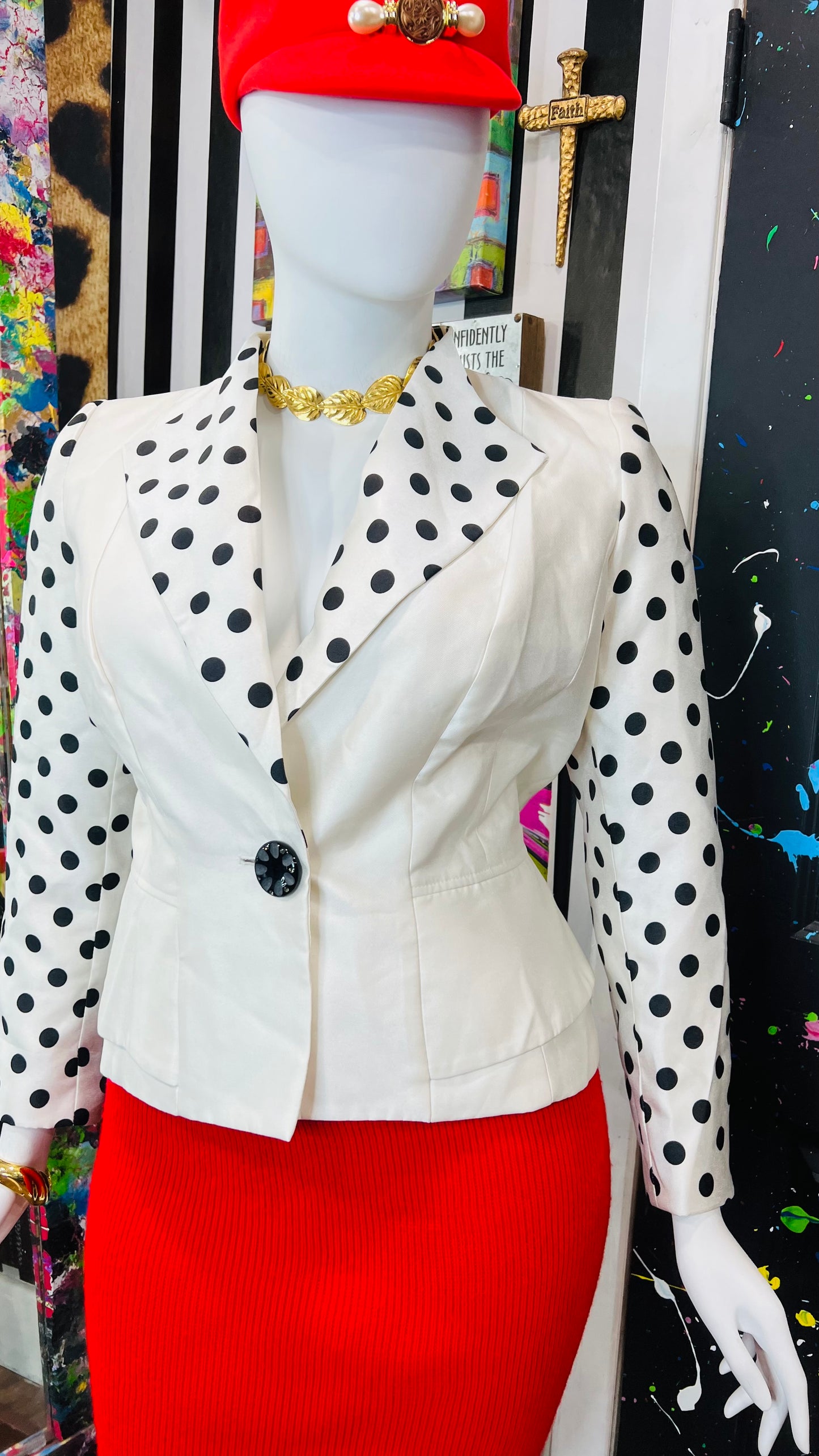 Lily Taylor Polka Dot Blazer (14)