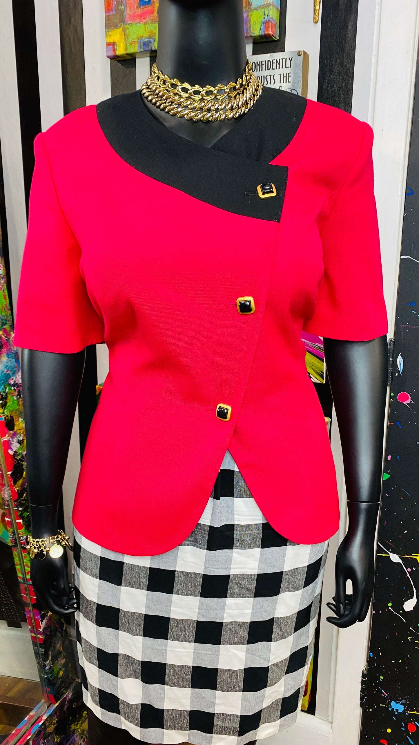 Vintage Fuchsia Kasper Blazer Blouse (18W)