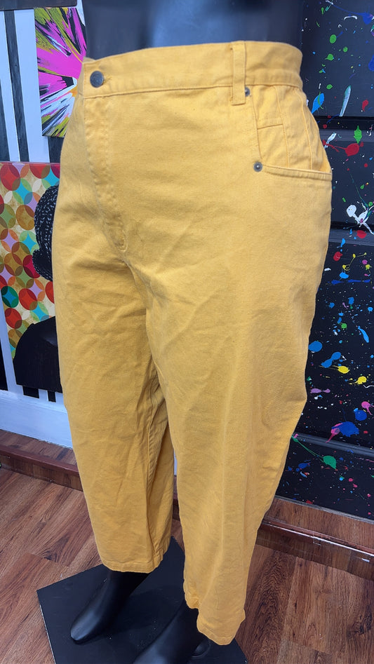 Vintage Mustard Yellow Denim Jeans (24WP)