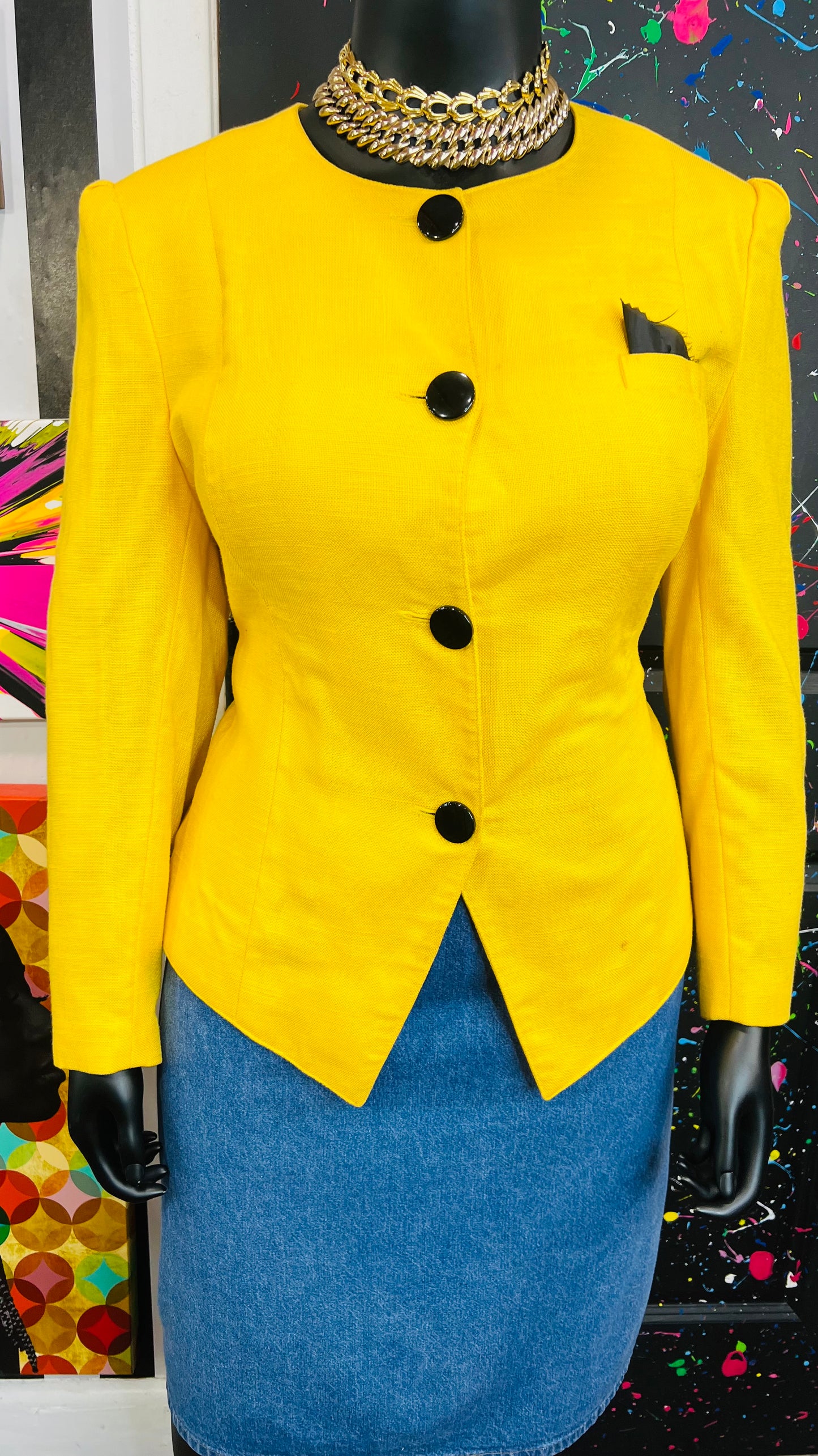 Vintage Yellow Blazer (18)