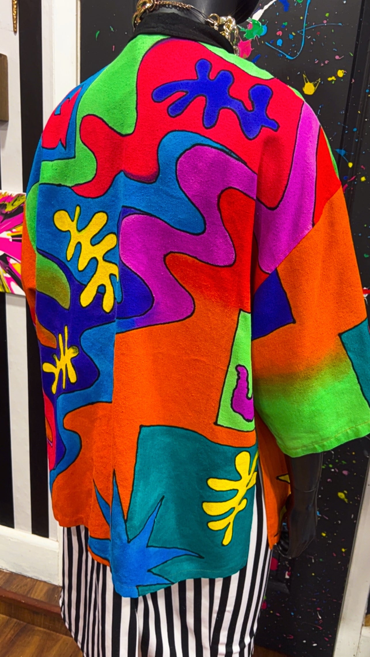 Vintage Vibrant Hand Painted Duster (22/24) *KC