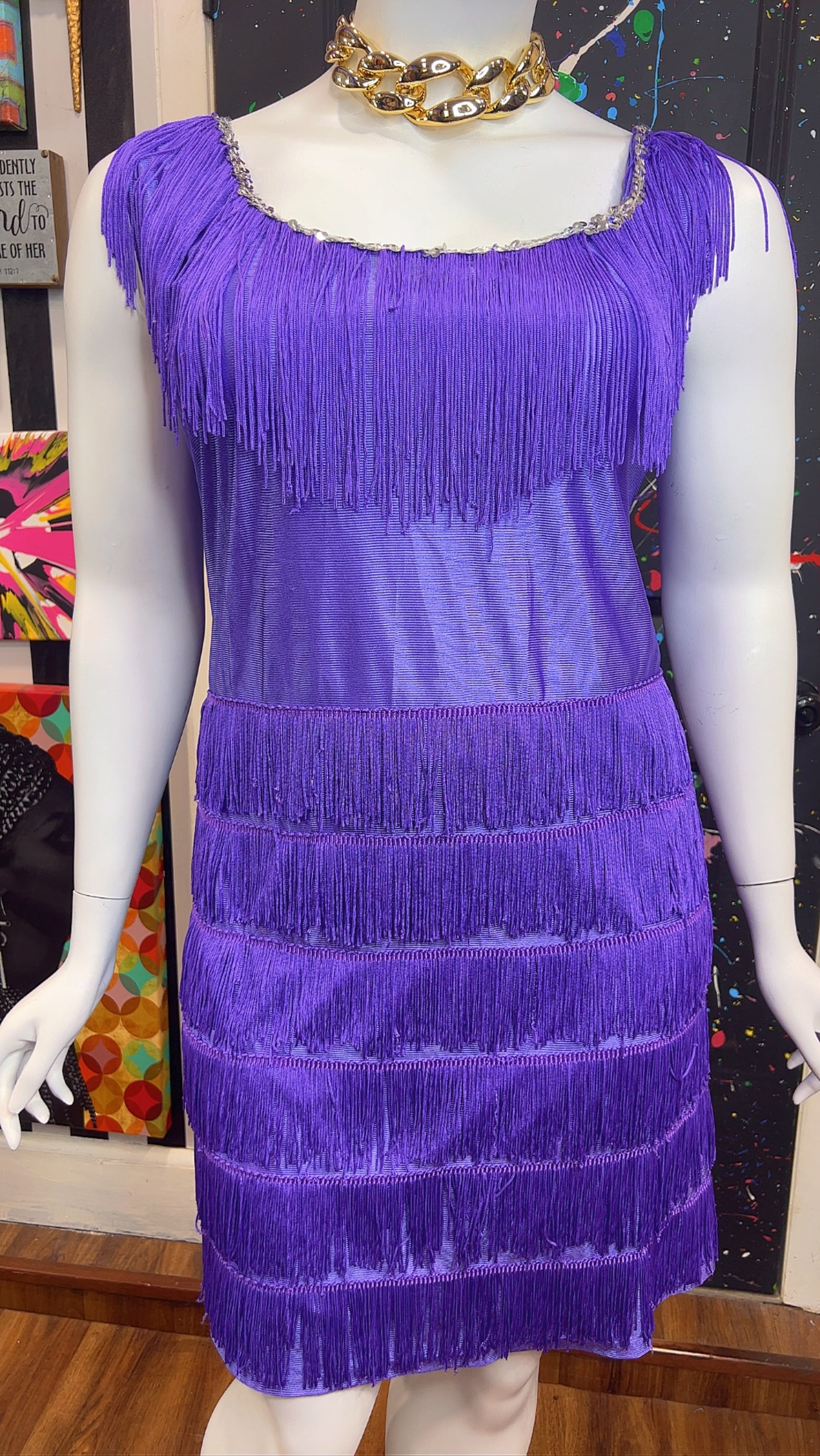 Purple Fringe Dress (24)