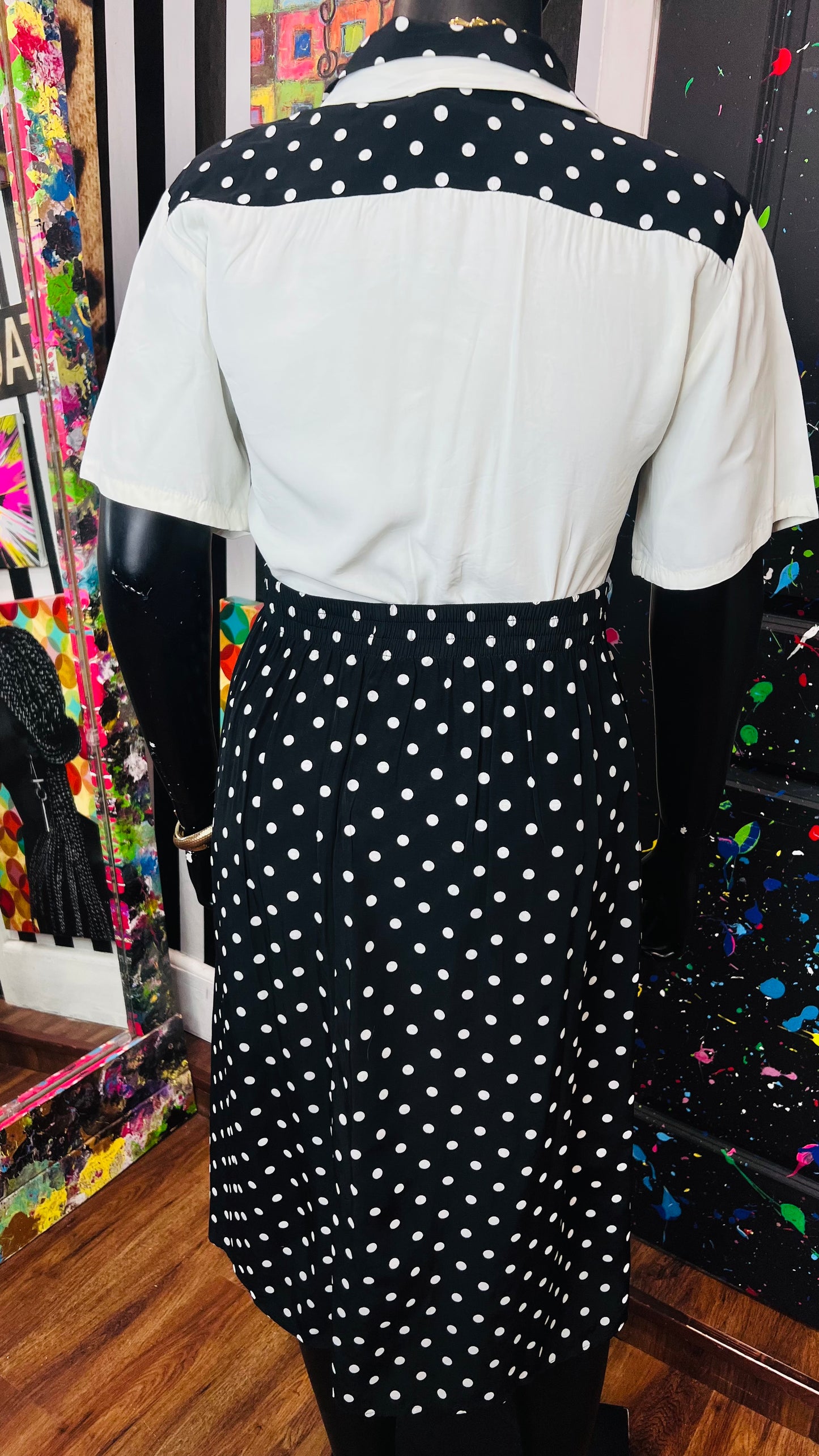 Vintage Polka Dot Skirt Set (12/14)