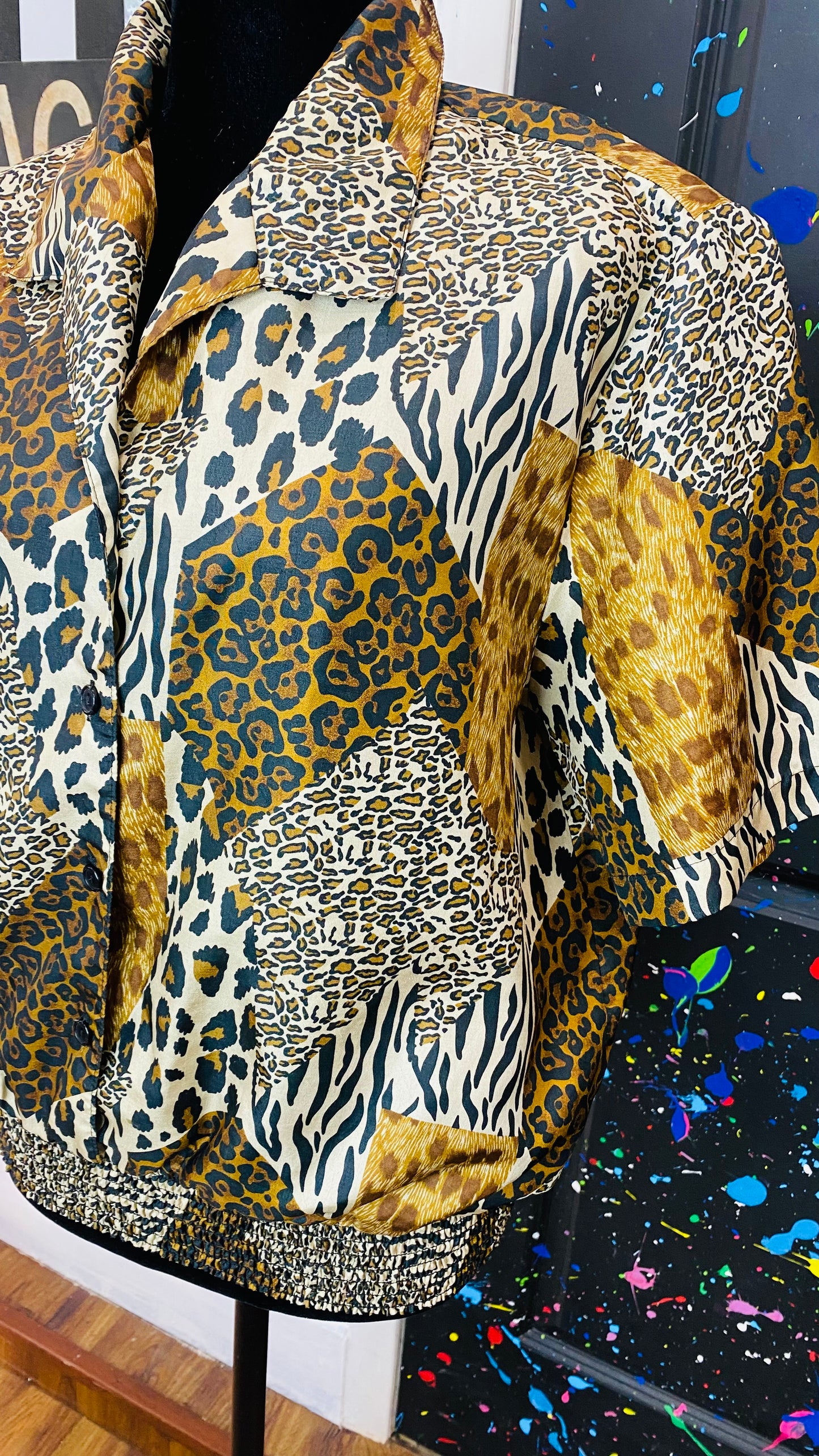 Vintage Animal Print Blouse (14)