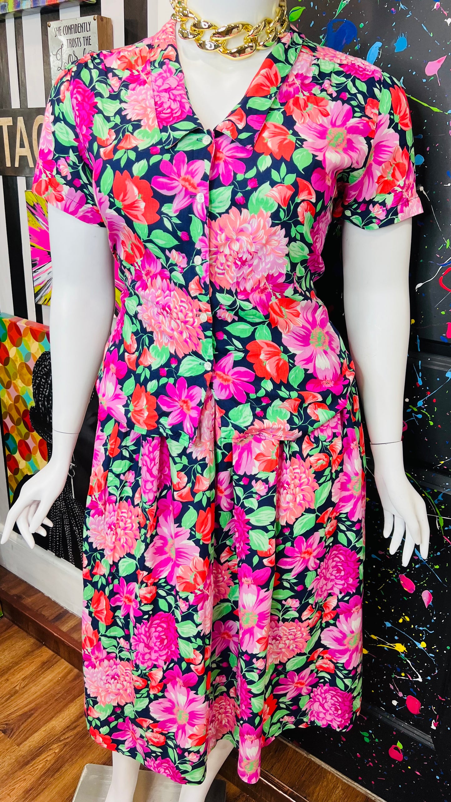 Vintage Floral Skirt Set (14)