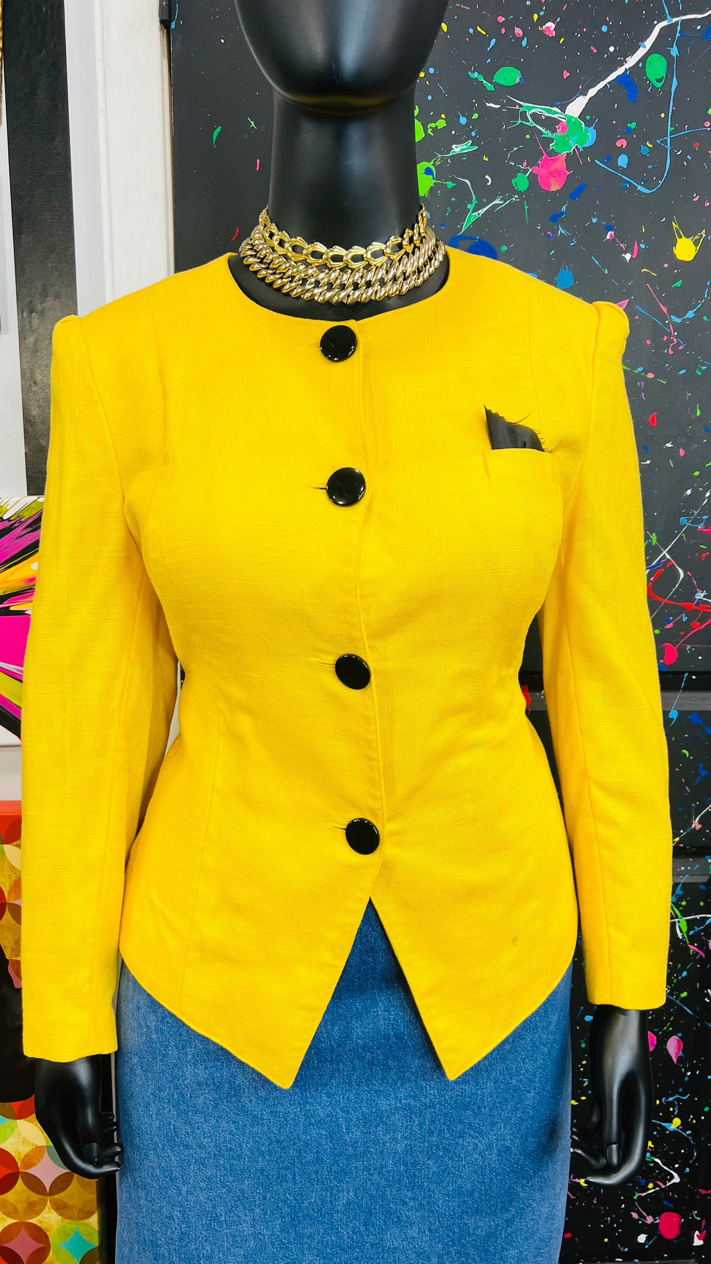 Vintage Yellow Blazer (18)