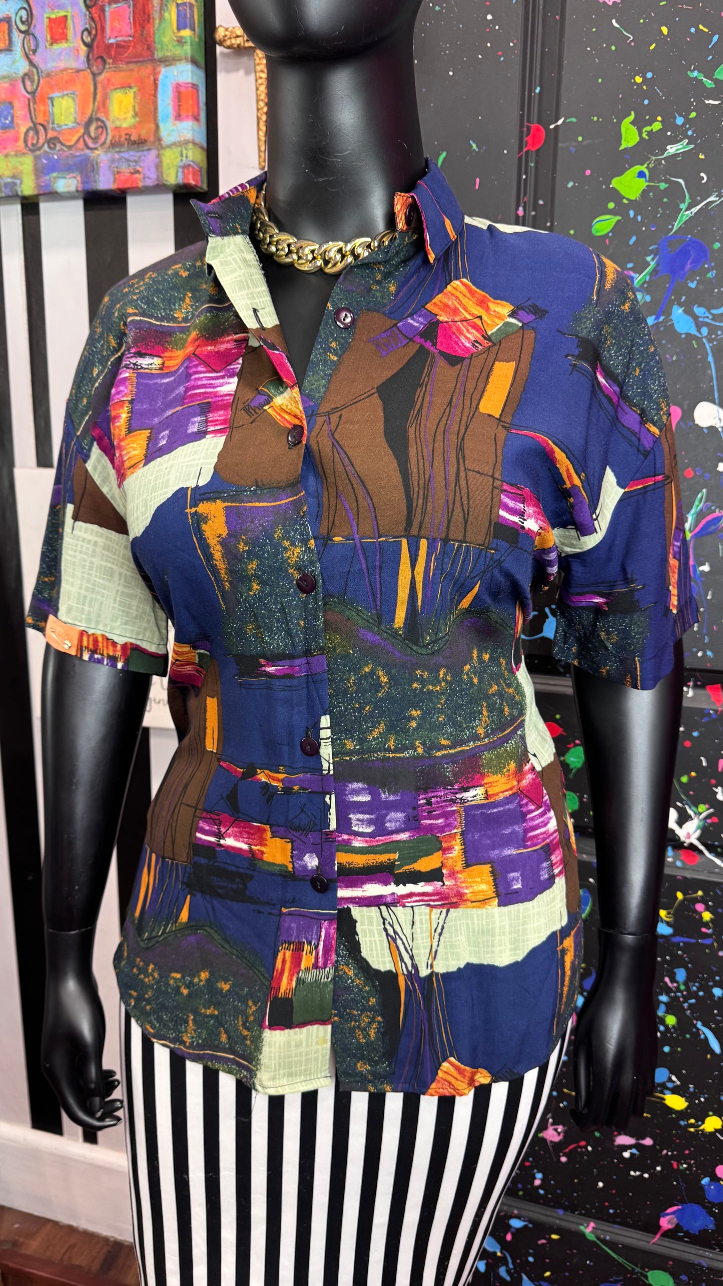 Vintage Caliche Rayon Blouse (20)