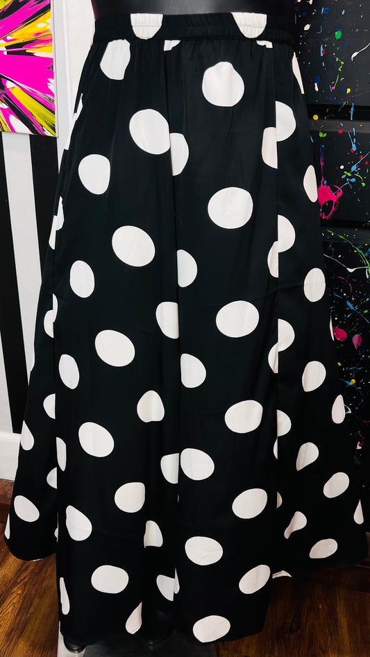 Black & White Polka Dot Circle Skirt (20)