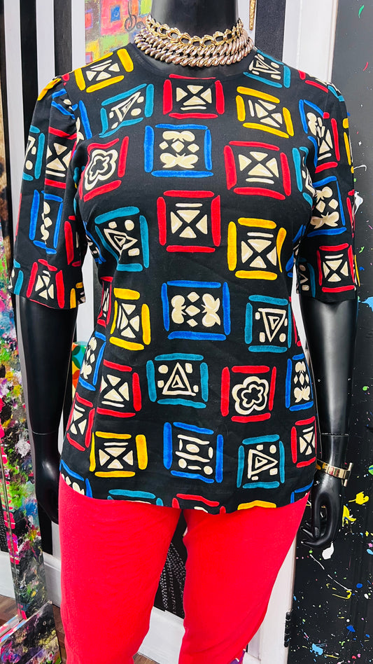 Vintage 90’s Colorblock Blouse (20W)