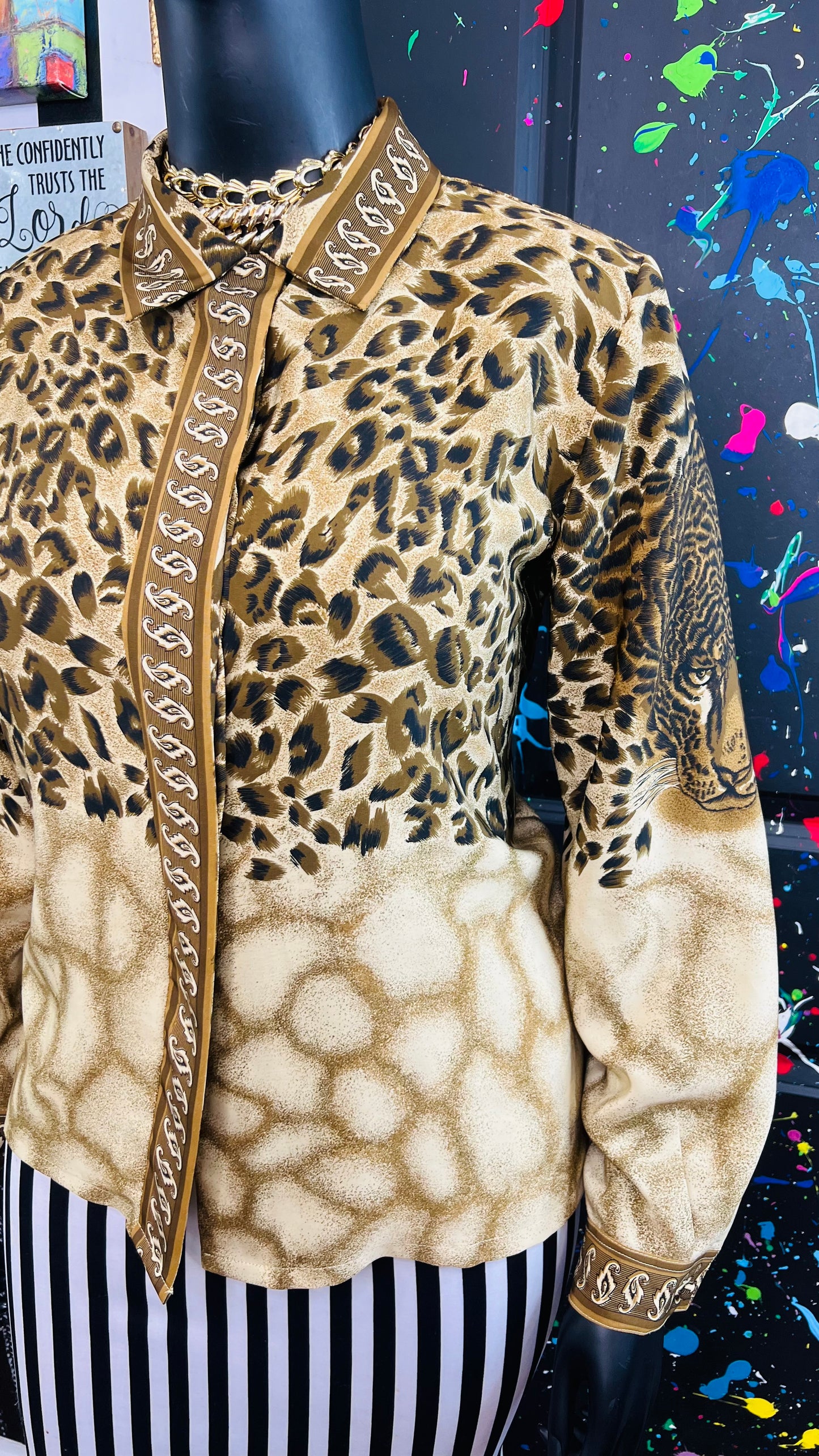 Vintage Tiger Polyester Blouse (16)