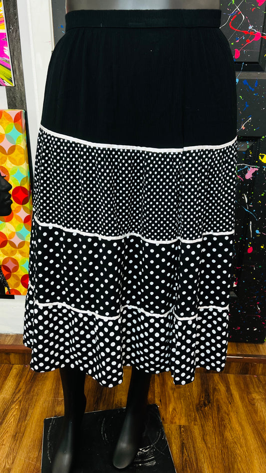 Vintage Rayon Polka Dot Skirt (20)