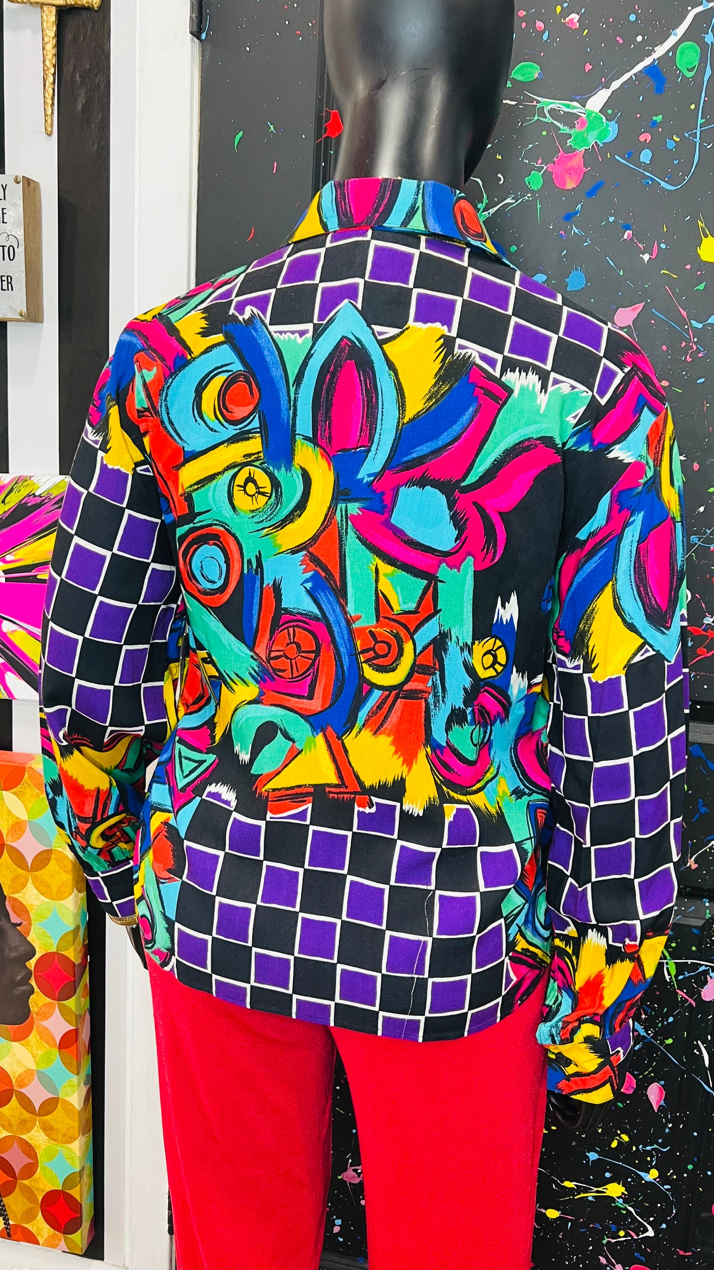 Vintage Abstract 80’s Blouse (14/16)