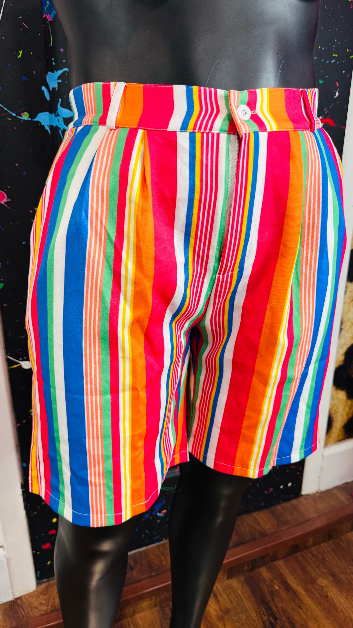 Multi Color Striped Shorts (14)