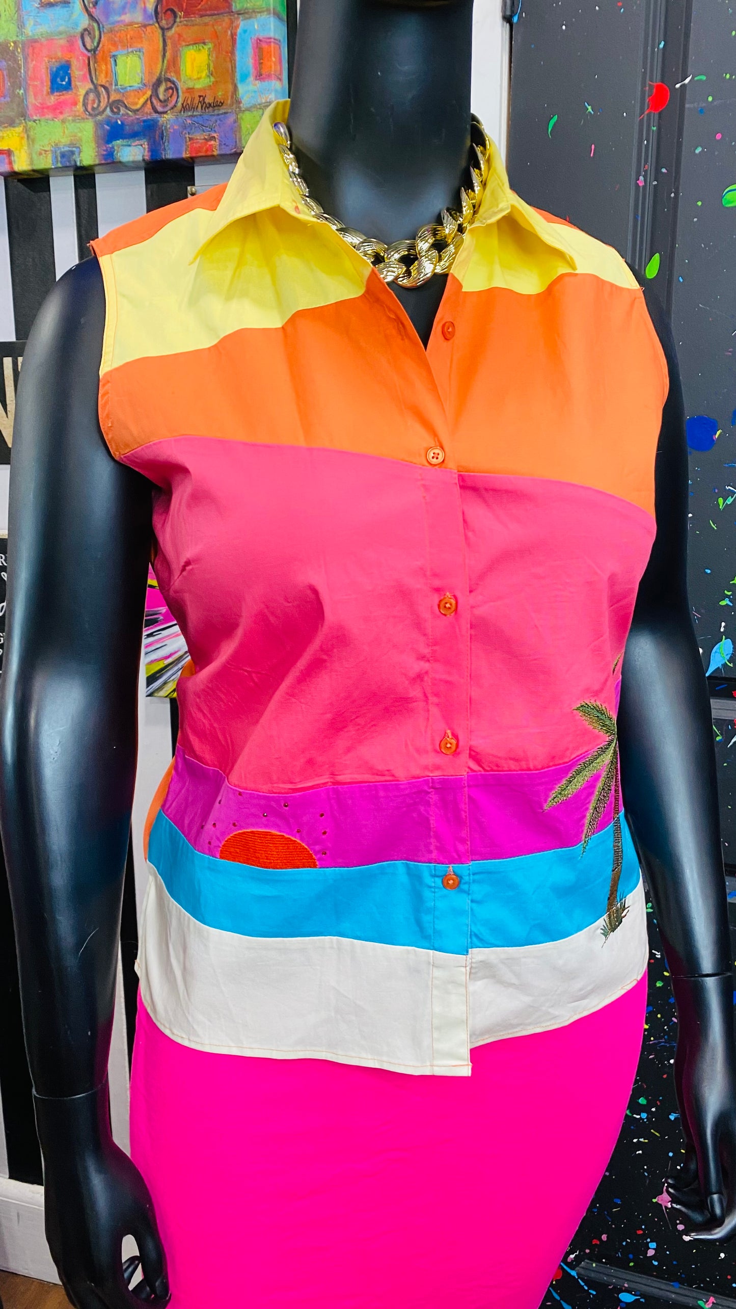 Plus Size Vintage Sleeveless Blouse (12)