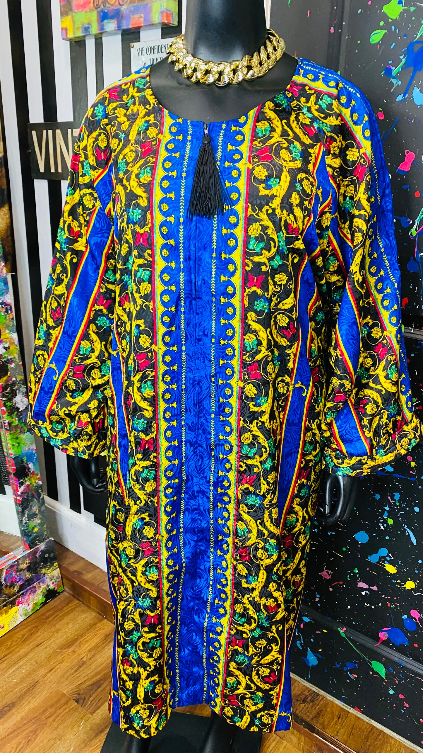 Vintage Tassle Zipper Gown (OS)