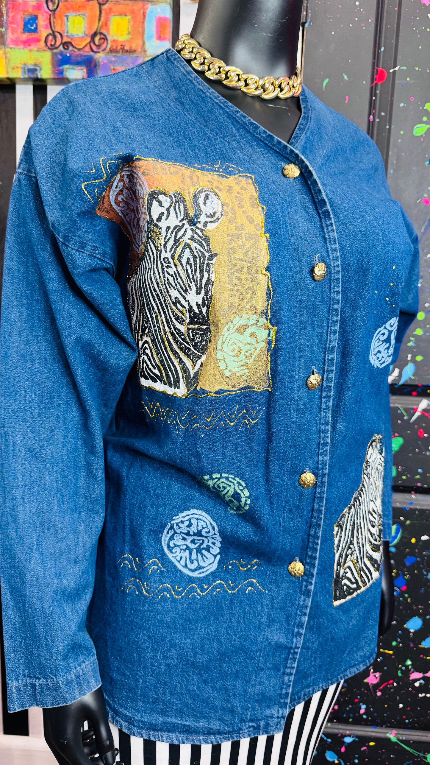 Vintage Denim Safari Blouse (16)
