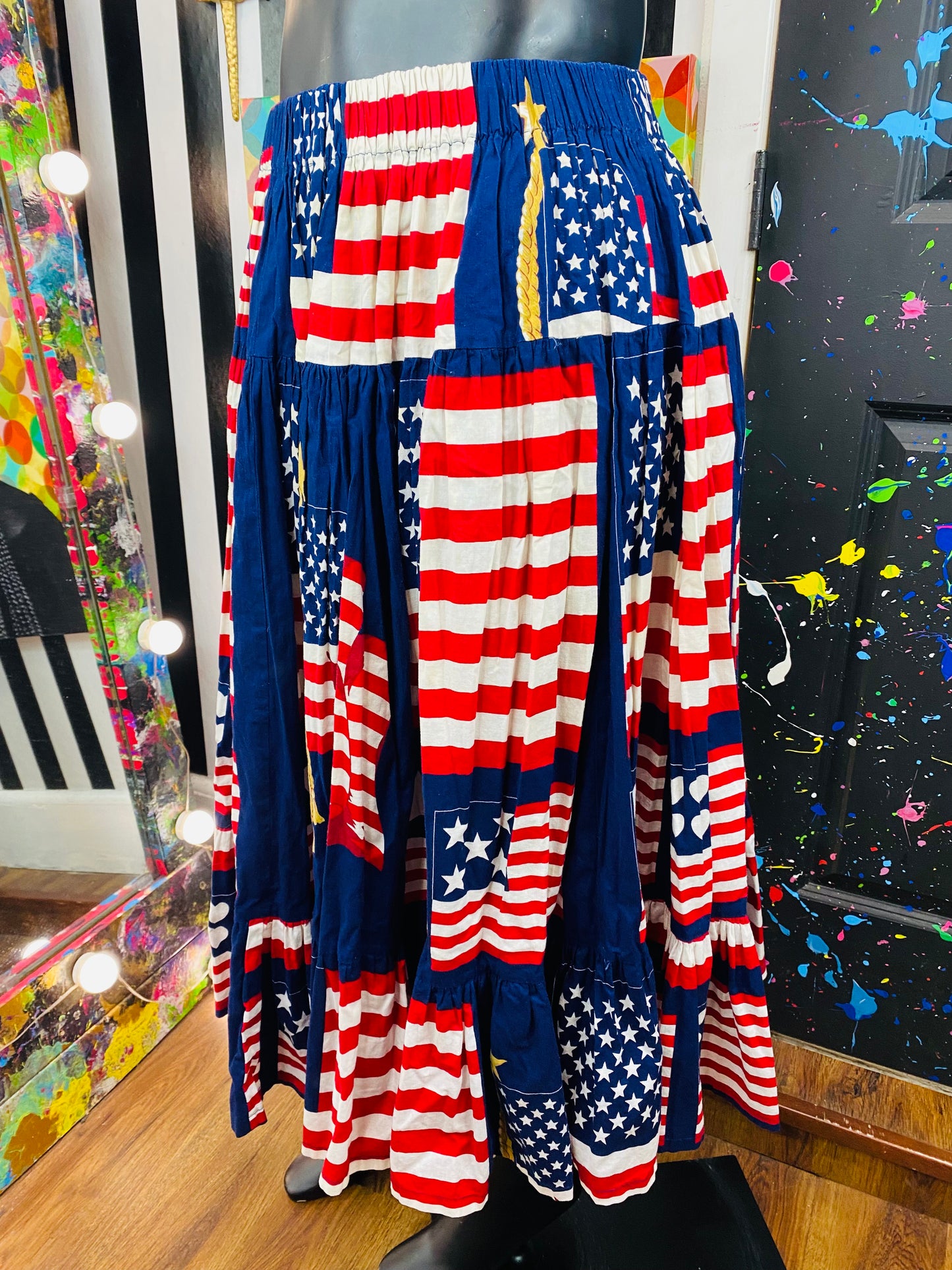 Vintage American Flag Skirt