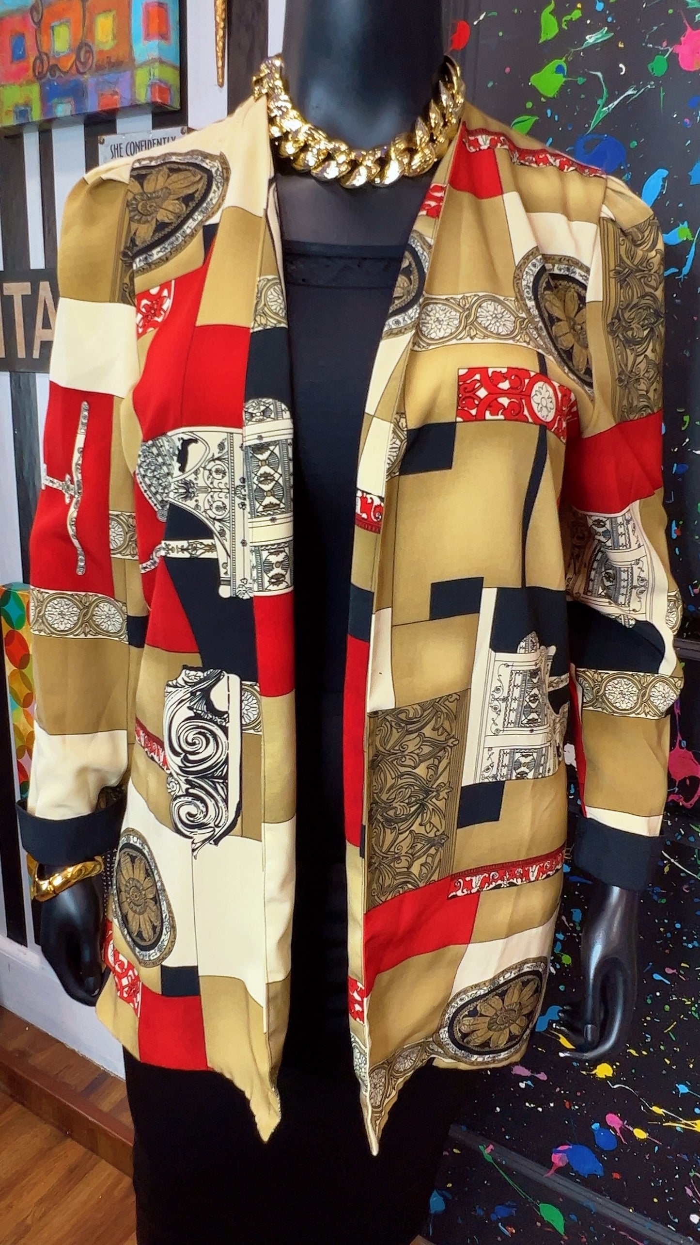 Vintage Abstract 90’s Duster (12/14)