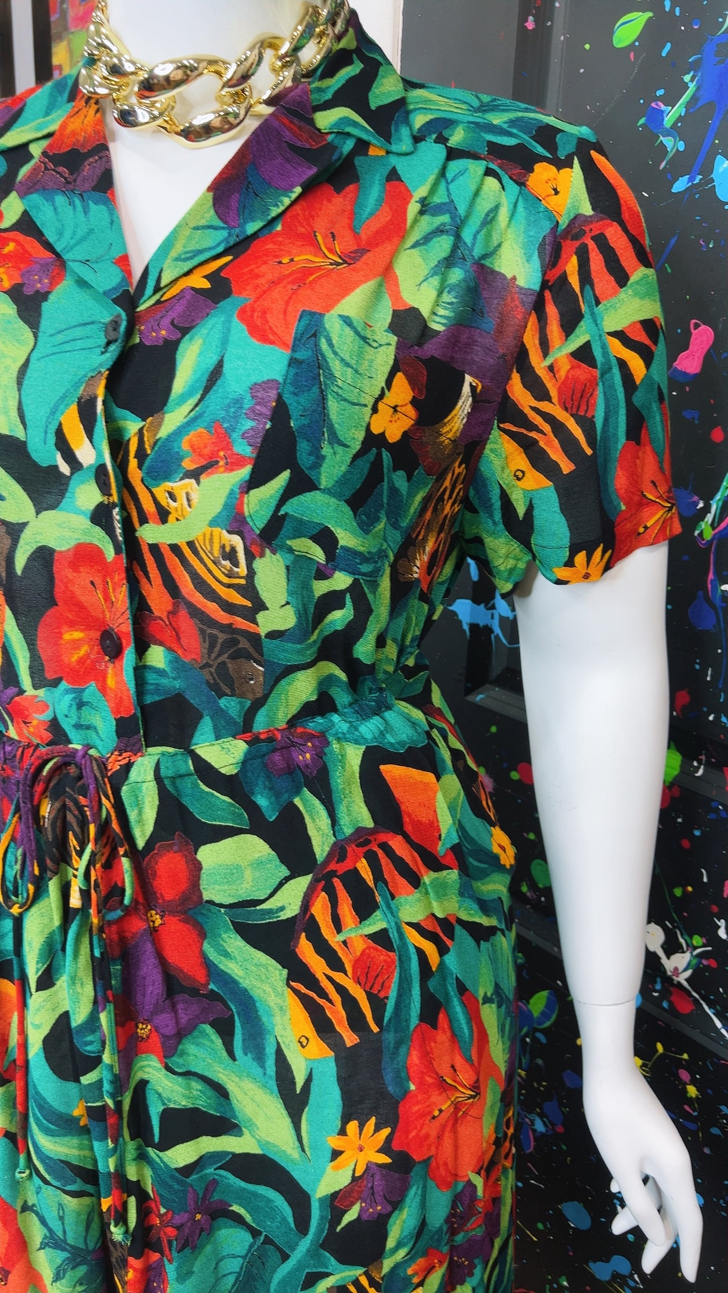 Vintage Carole Little Tropical Skirt Set (14/16)