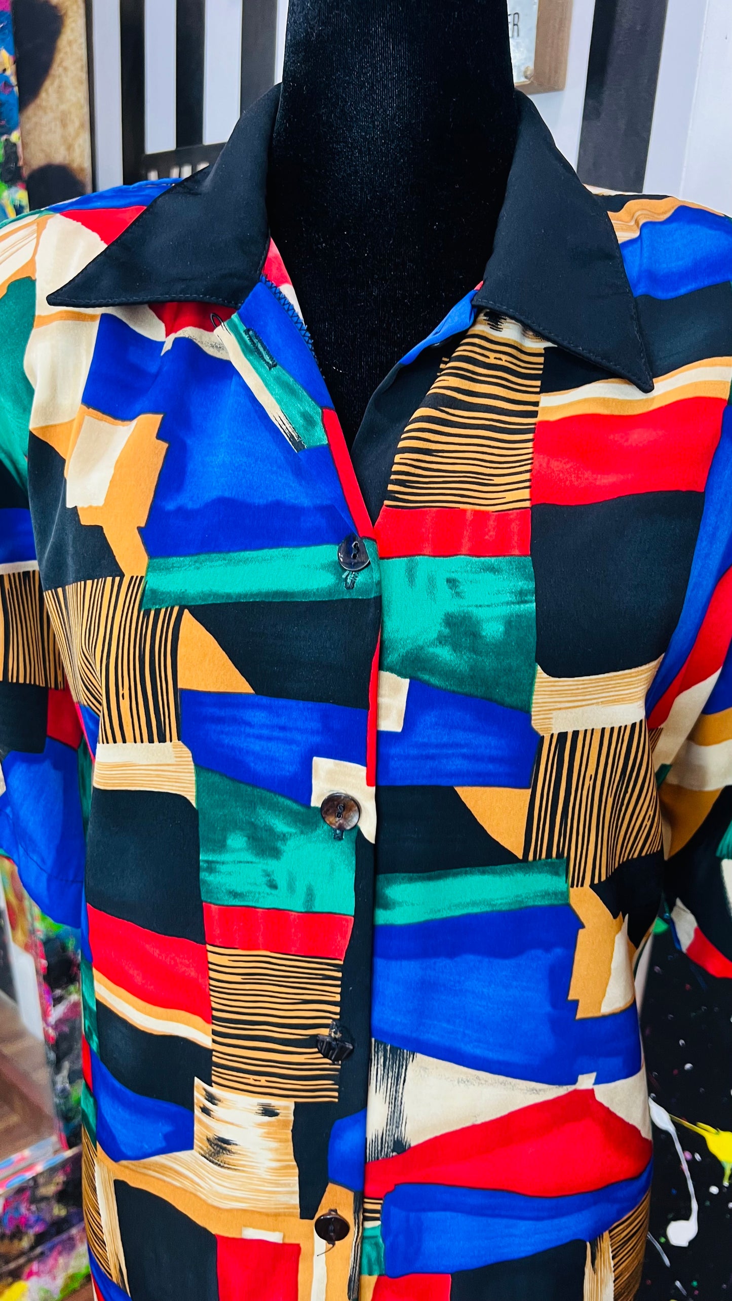 Vintage Abstract Bold Cascais Blouse (16)